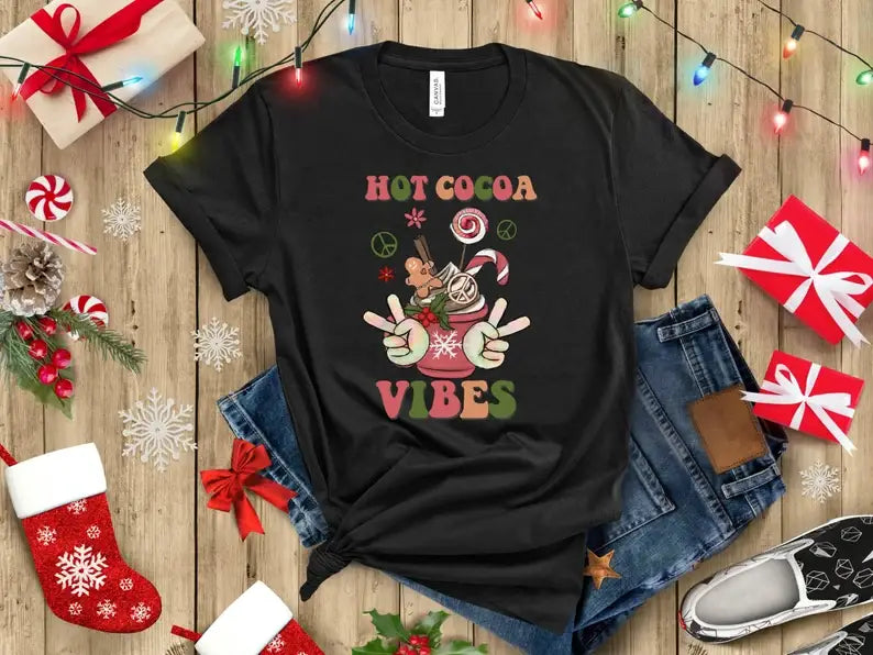Hot Cocoa Vibes T-Shirt Hoodie, Sweatshirt | PodTeesHub.com