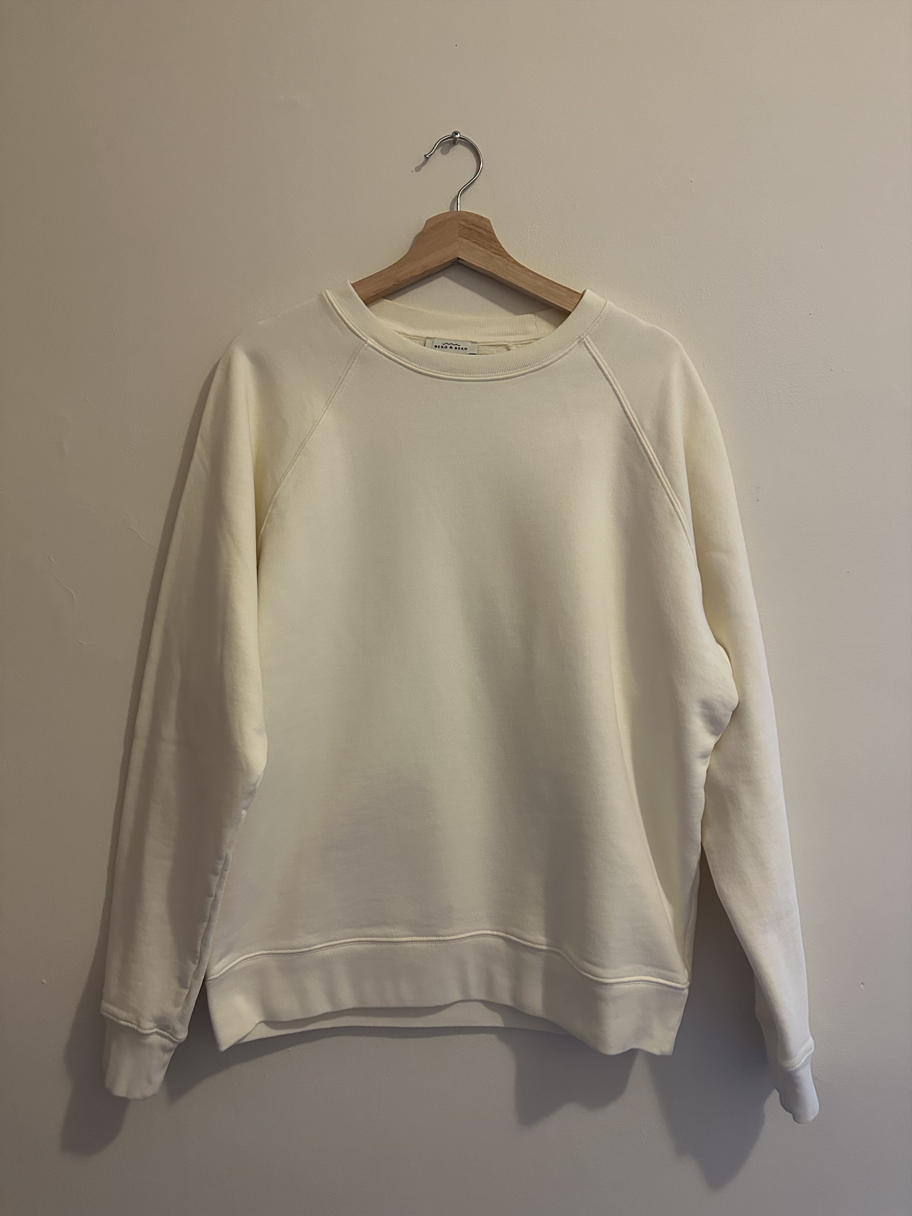 Berg Berg Berg Tommy Raglan Crewneck Sweatshirt In White T-Shirts, Hoodie | PodTeesHub.com