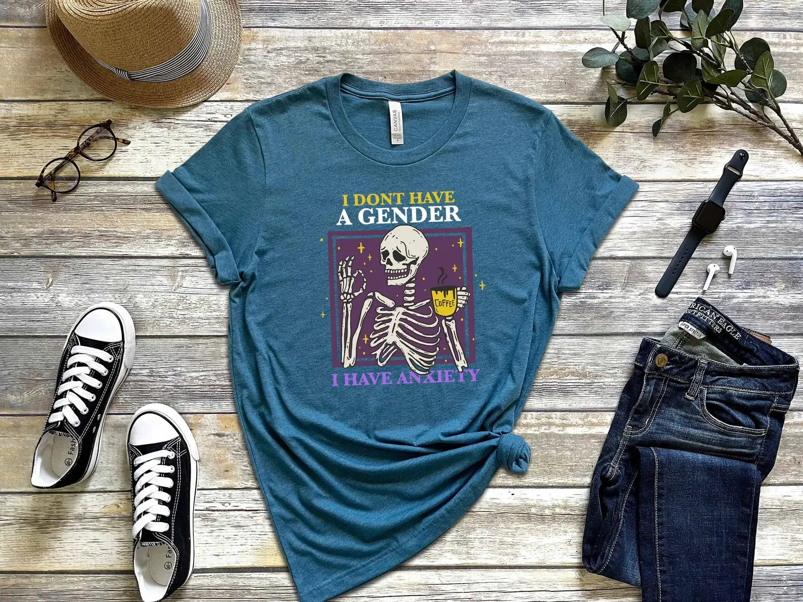 I Don't Have A Gender I Have Anxiety T-Shirt Hoodie, Sweatshirt | PodTeesHub.com