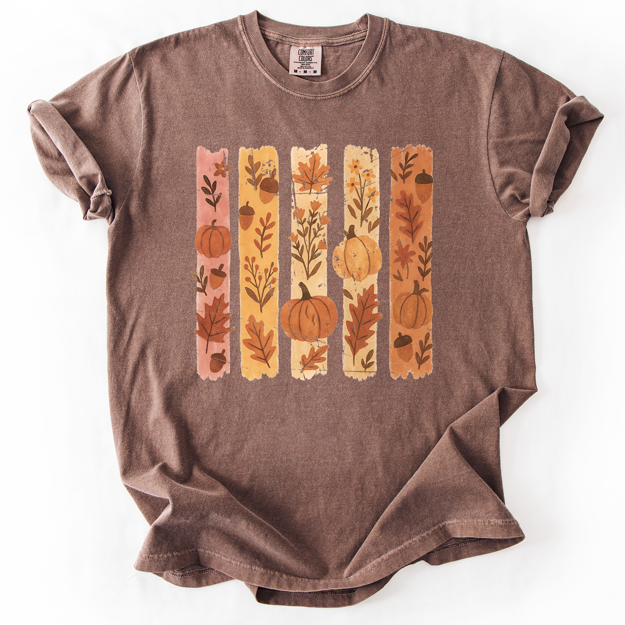 Fall, Brush Stroke, Floral, Pumpkin, Autumn, T-Shirt Hoodie, Sweatshirt | PodTeesHub.com