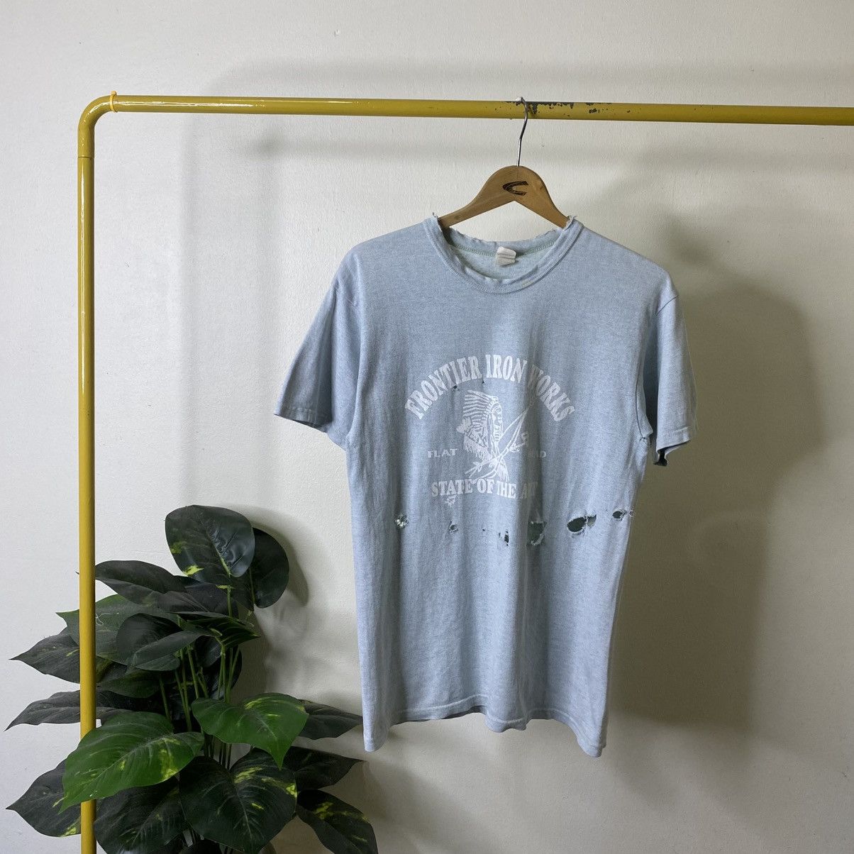 The Flat Head Frontier Iron Works Distressed Tee Hoodie, Sweatshirt | PodTeesHub.com