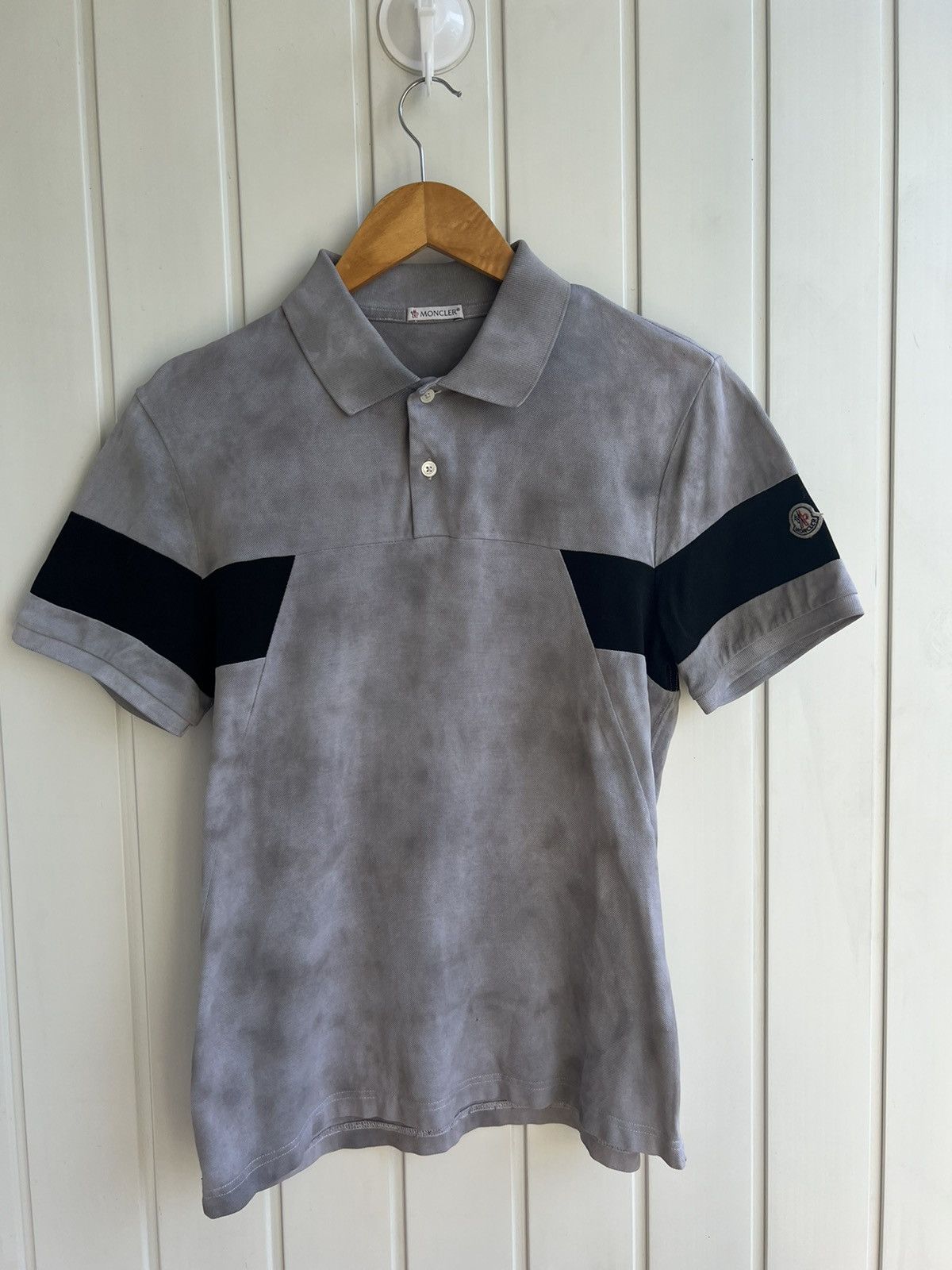Moncler Polo Garment Washed T Shirt Hoodie, Sweatshirt | PodTeesHub.com