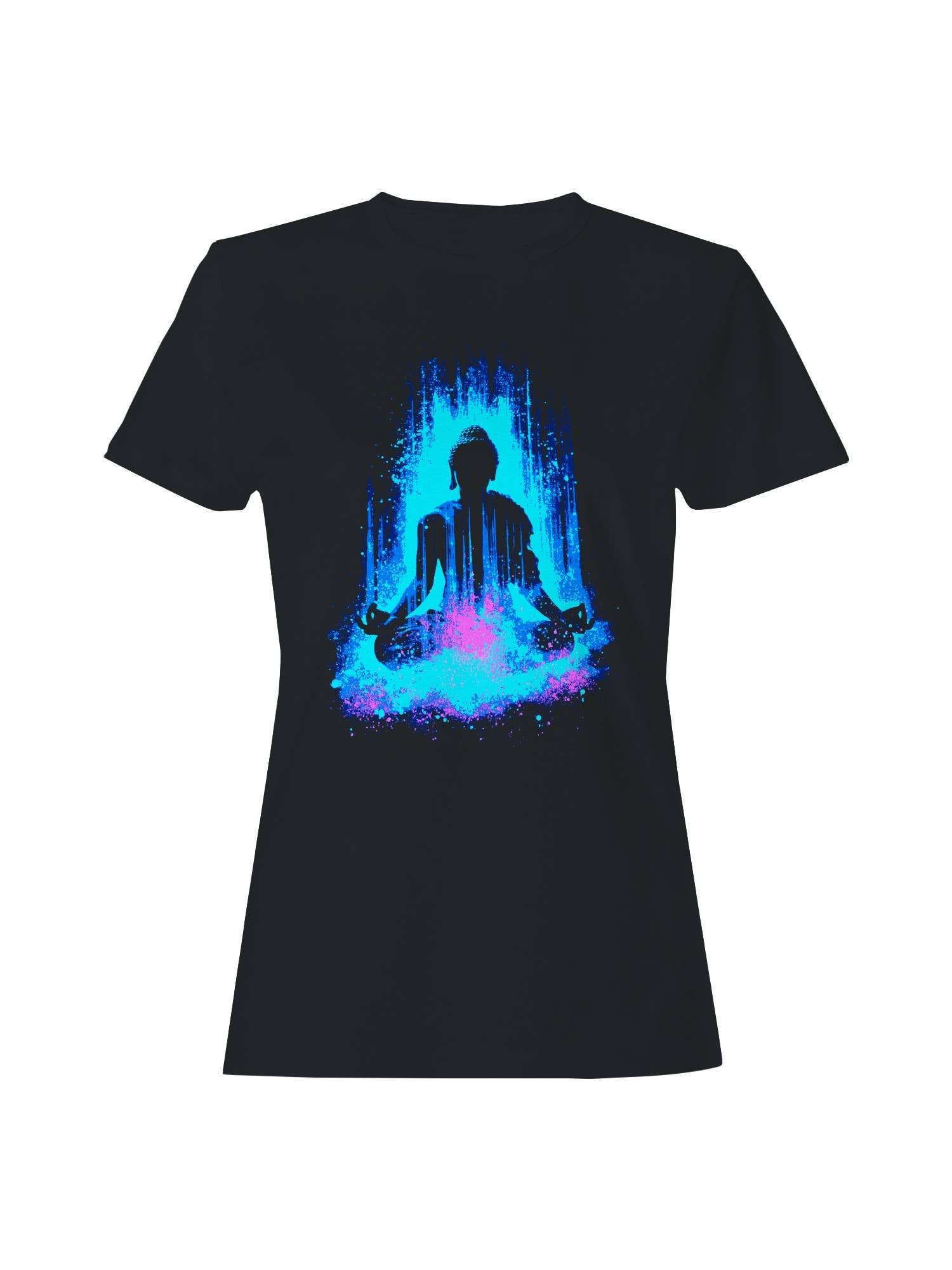 Tranquil Blue Buddha Illumination Women's T-Shirt Hoodie, Sweatshirt | PodTeesHub.com