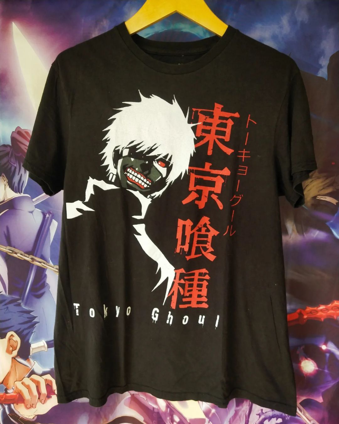 Japanese Brand Tokyo Ghoul Kaneki Big Print Official Anime Tees Hoodie, Sweatshirt | PodTeesHub.com