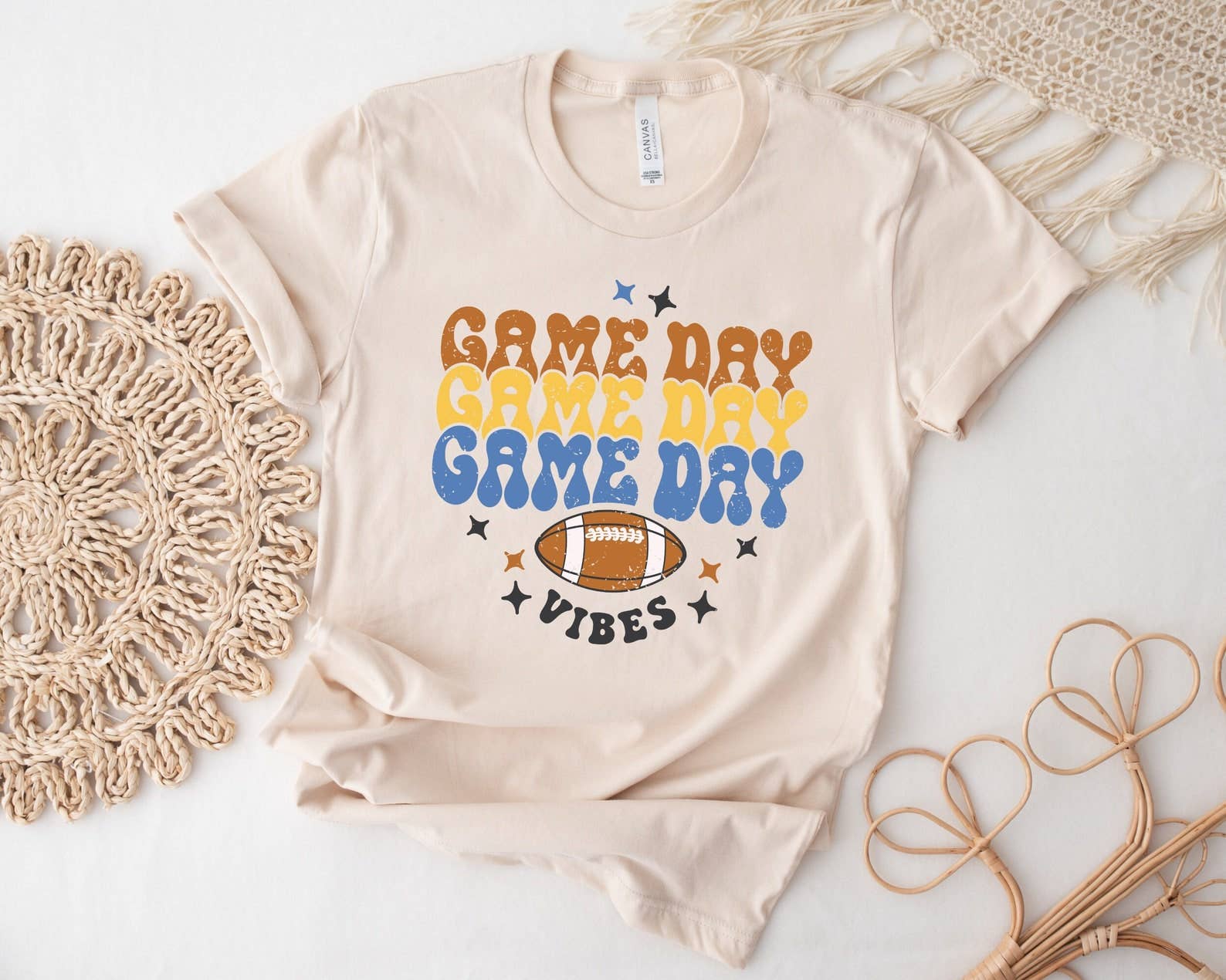 Game Day Vibes Football Tee Hoodie, Sweatshirt | PodTeesHub.com
