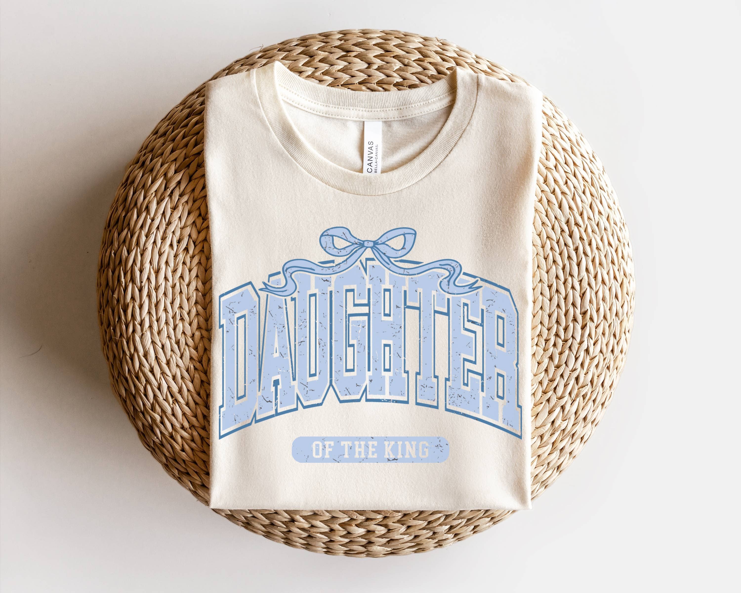 Daughter of the King Religious Bow Tee Hoodie, Sweatshirt | PodTeesHub.com