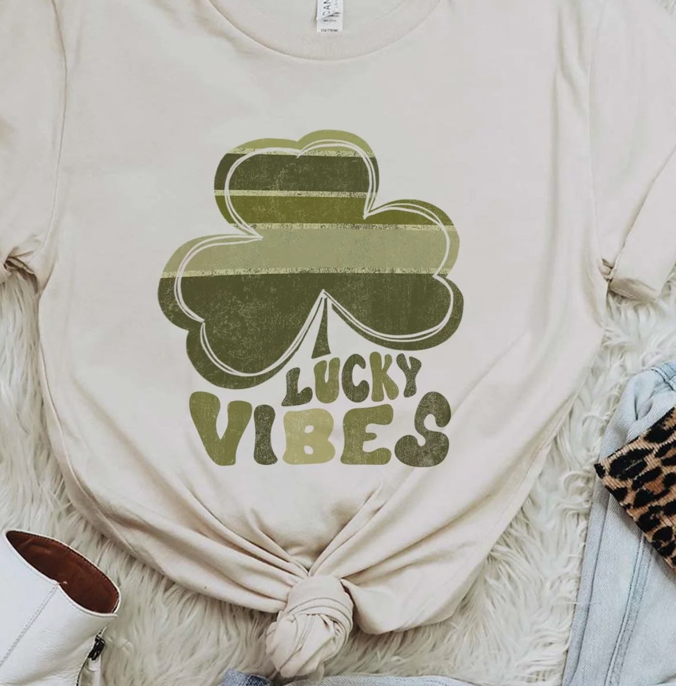 Lucky Vibes Saint Patty's Tee- 2 Color Options Hoodie, Sweatshirt | PodTeesHub.com