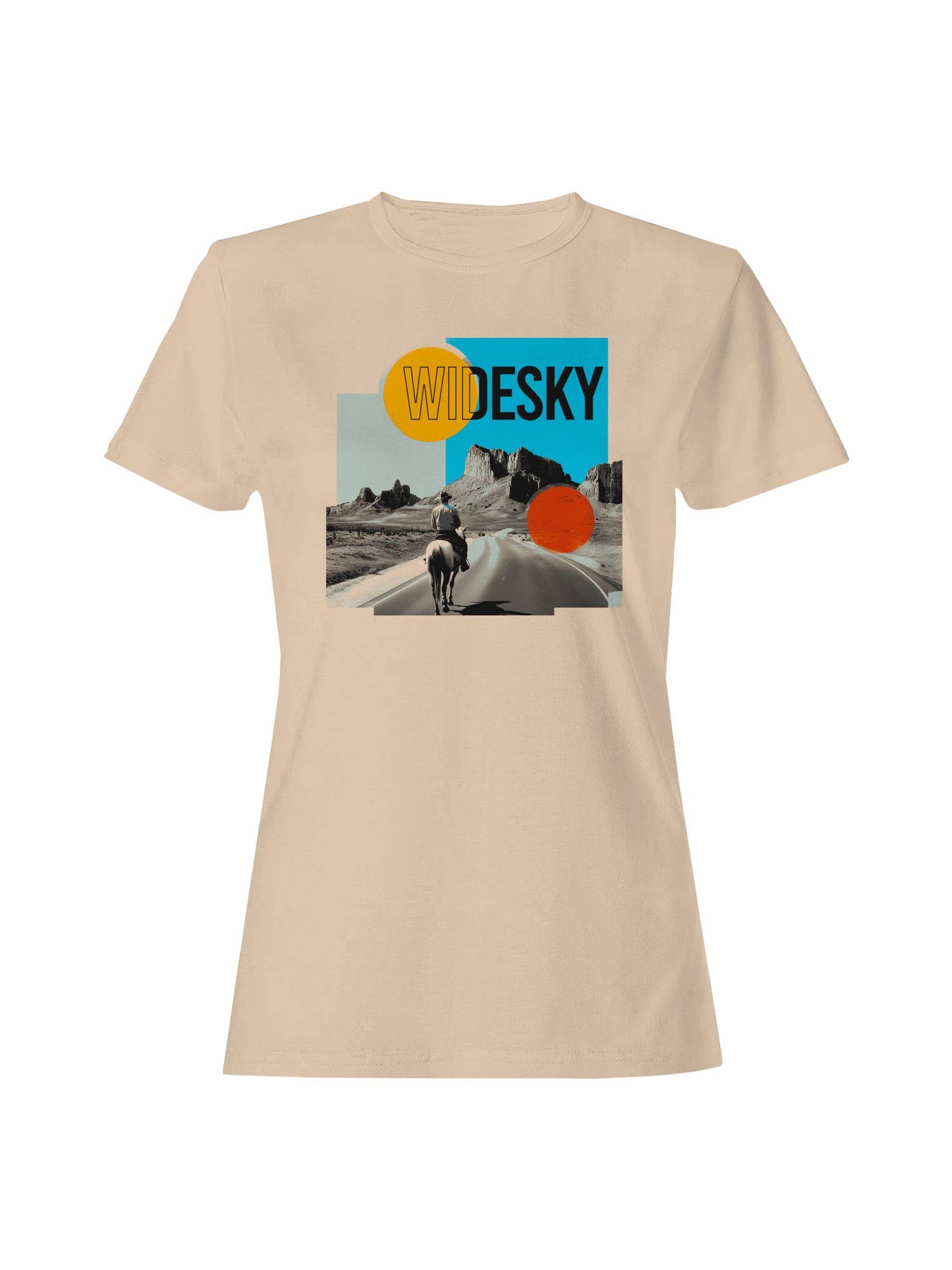 Wide Sky Western Landscape Art Women's T-Shirt Hoodie, Sweatshirt | PodTeesHub.com