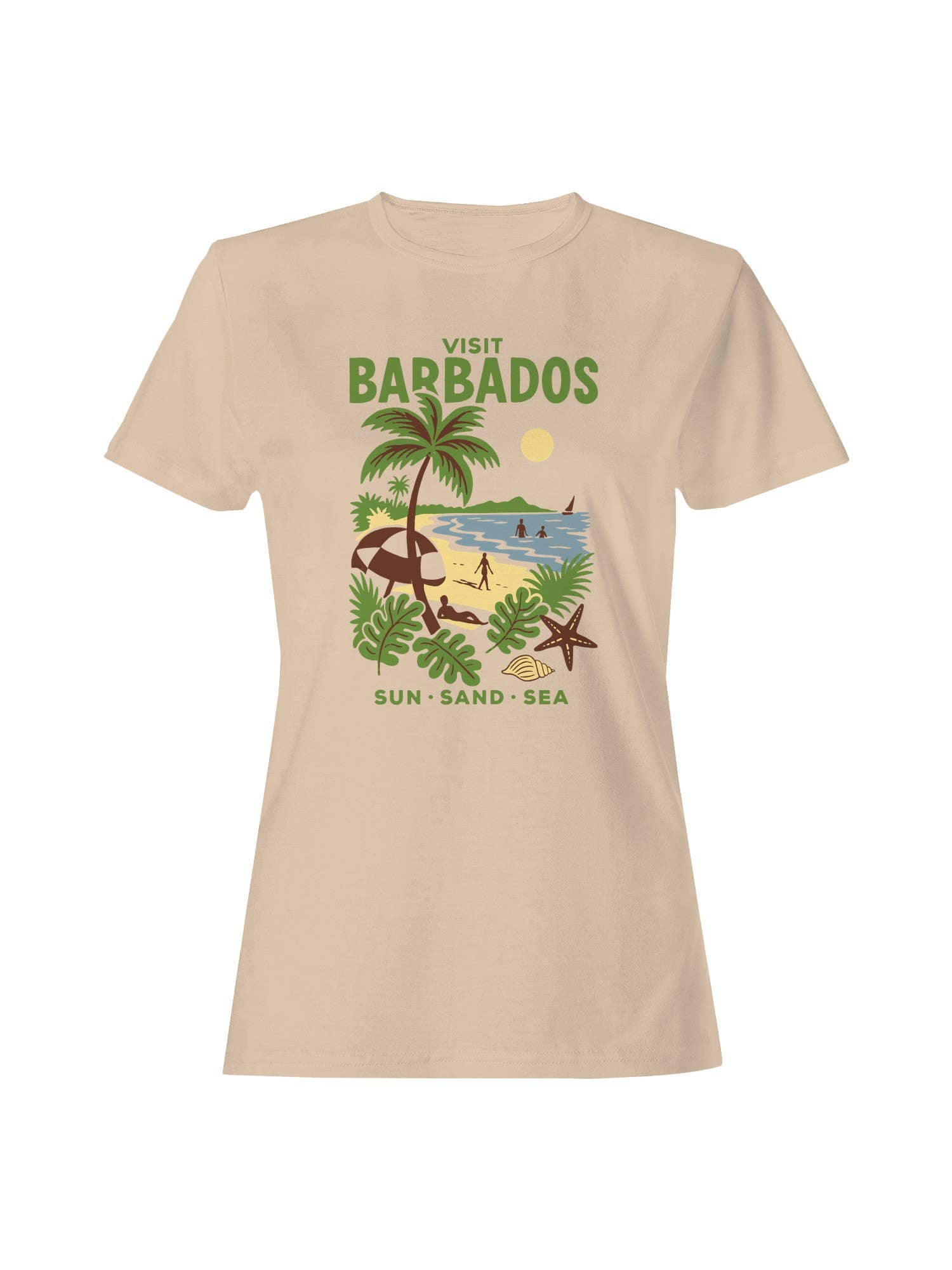 Visit Barbados: Sun, Sand, Sea Women's T-Shirt Hoodie, Sweatshirt | PodTeesHub.com
