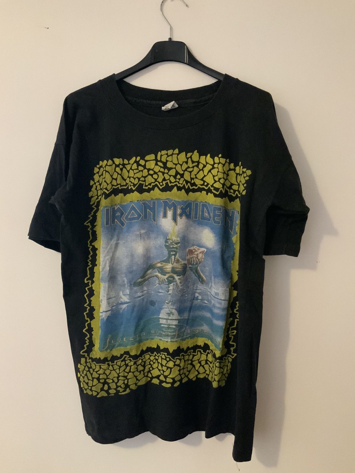 Iron Maiden X Vintage Iron Maiden Seventh Son Vintage T Shirt 80 S Unofficial L Hoodie, Sweatshirt | PodTeesHub.com