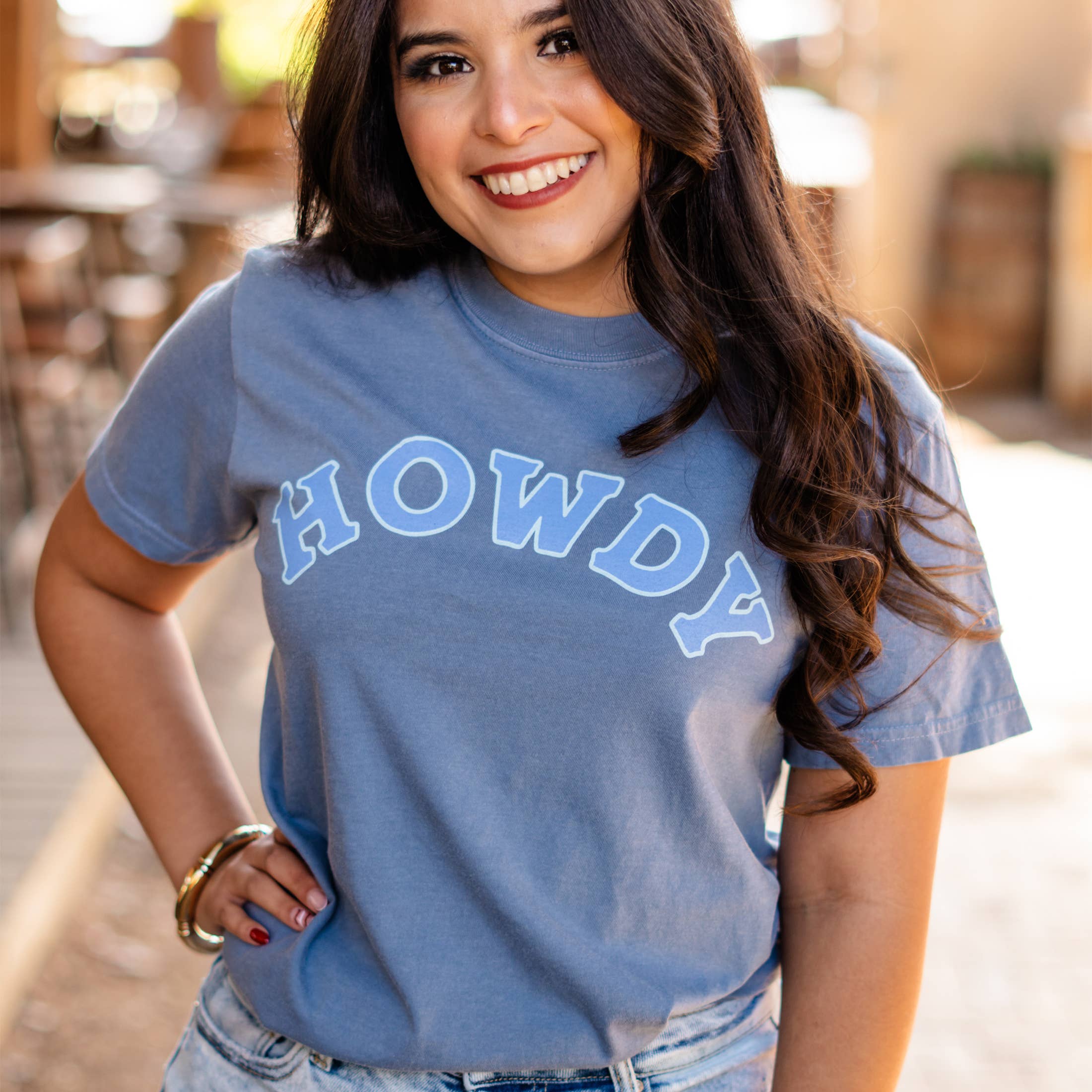 Graphic Text Tee Western Inspired Saying Shirt,  Howdy Shirt Hoodie, Sweatshirt | PodTeesHub.com