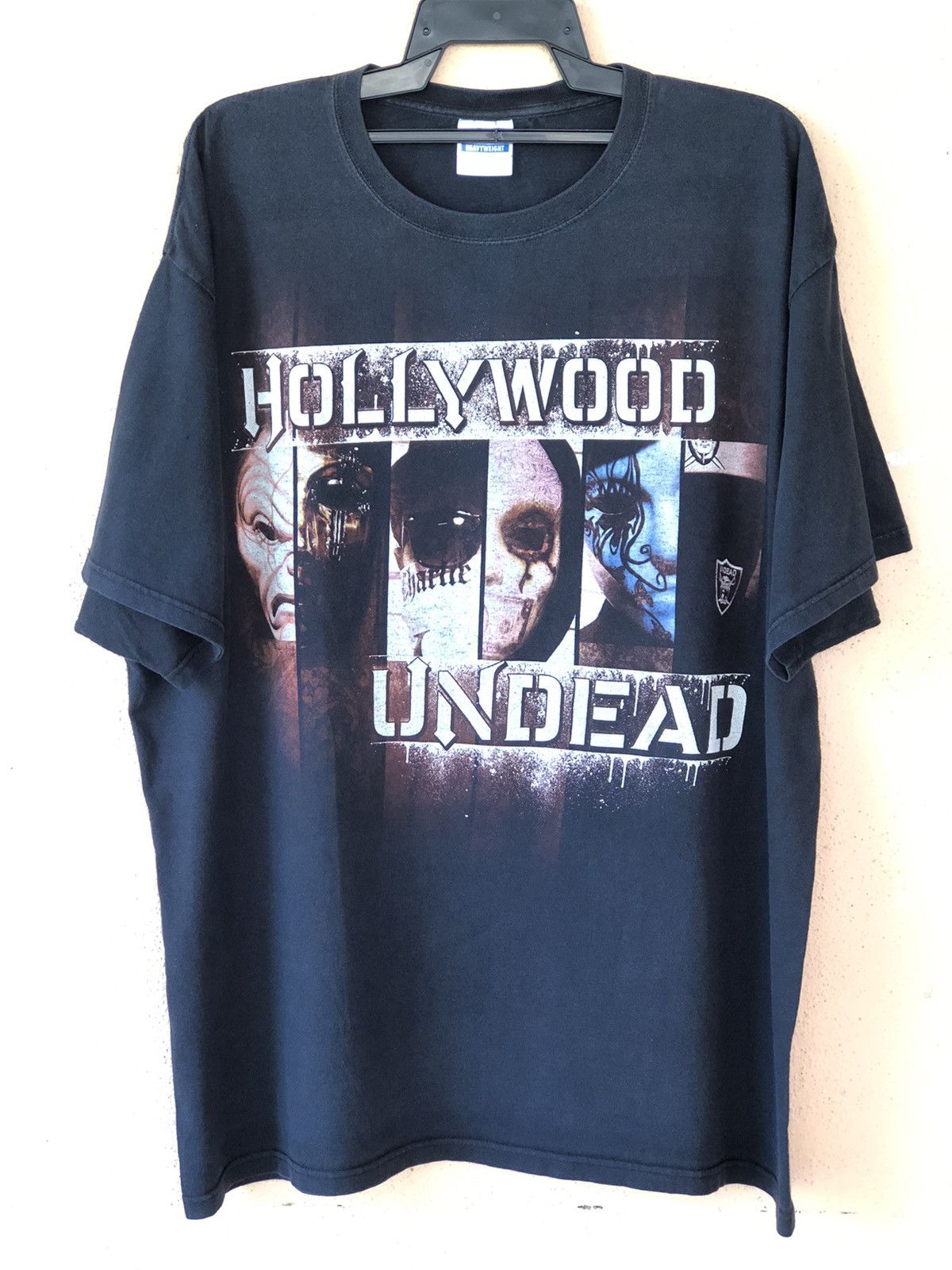 Rap Tees X Vintage Vintage Y2k Hollywood Undead Band Tee Hoodie, Sweatshirt | PodTeesHub.com