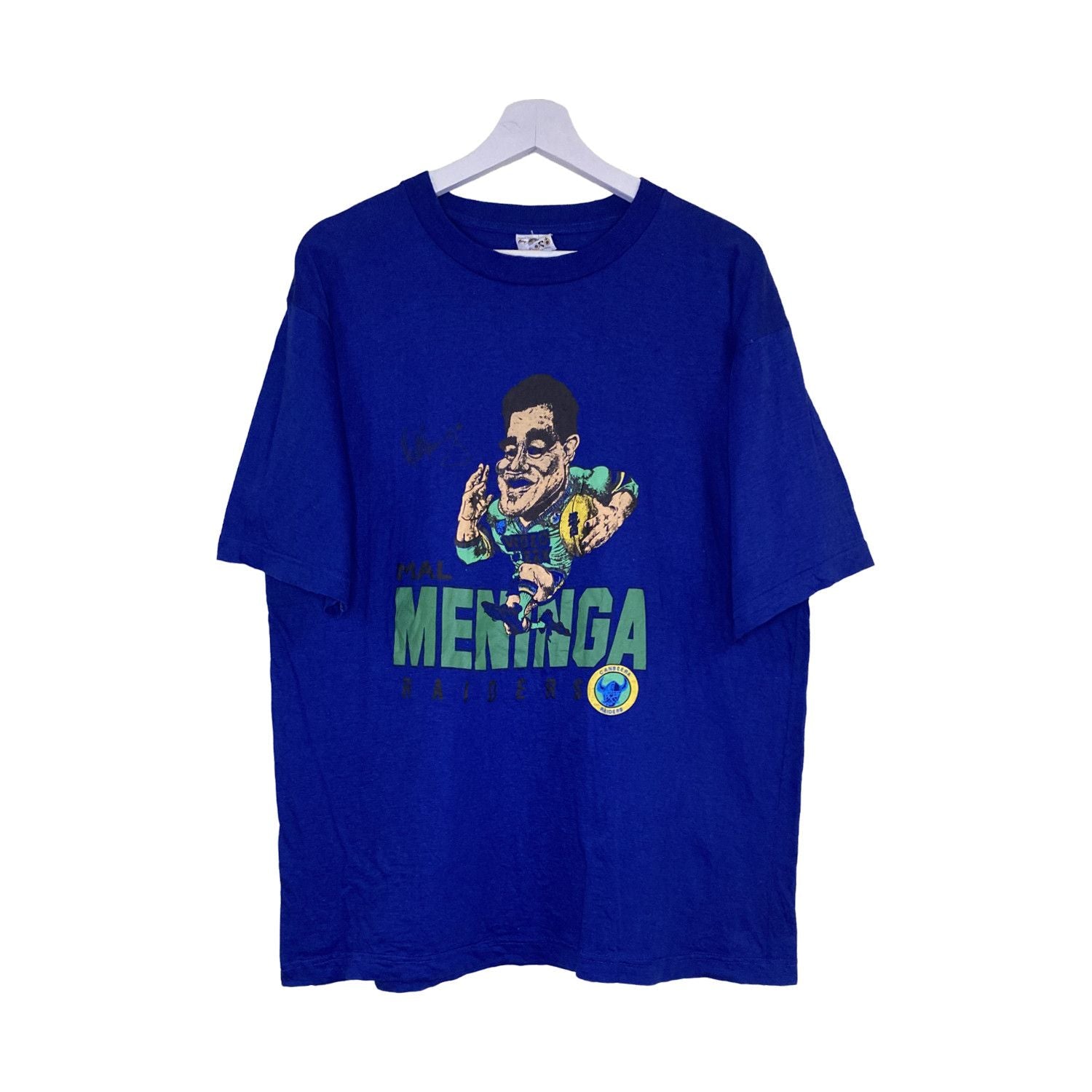 Vintage 90s Mal Meninga Raiders Caricature T-Shirts, Hoodie, Sweatshirt