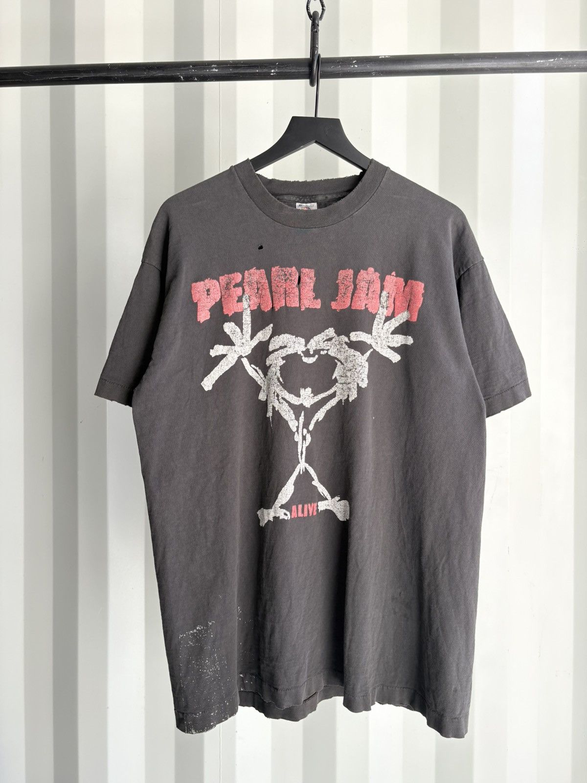 Band Tees Thrashed Pearl Jam Faded Distressed Shirt Erd Grunge Hoodie, Sweatshirt | PodTeesHub.com