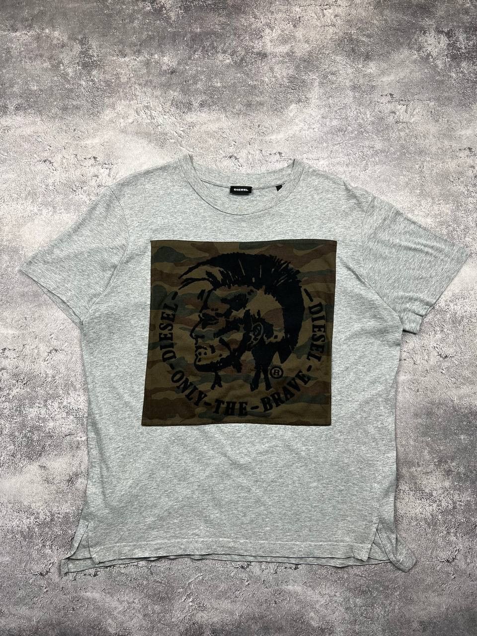 Vintage Diesel Face Logo Y2k Streetwear Camo T-Shirts, Hoodie, Sweatshirt