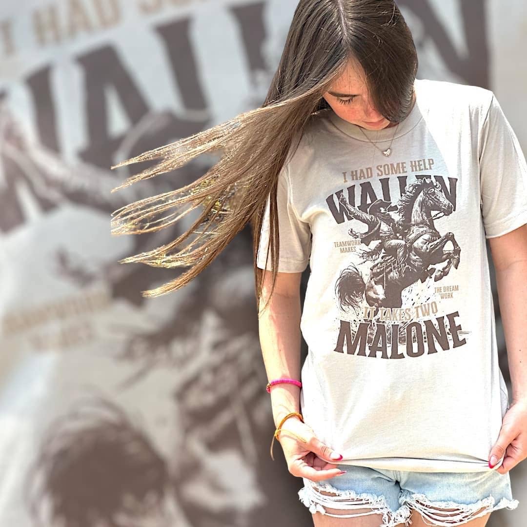 I Had Some Help Wallen Malone Western T-Shirt Hoodie, Sweatshirt | PodTeesHub.com