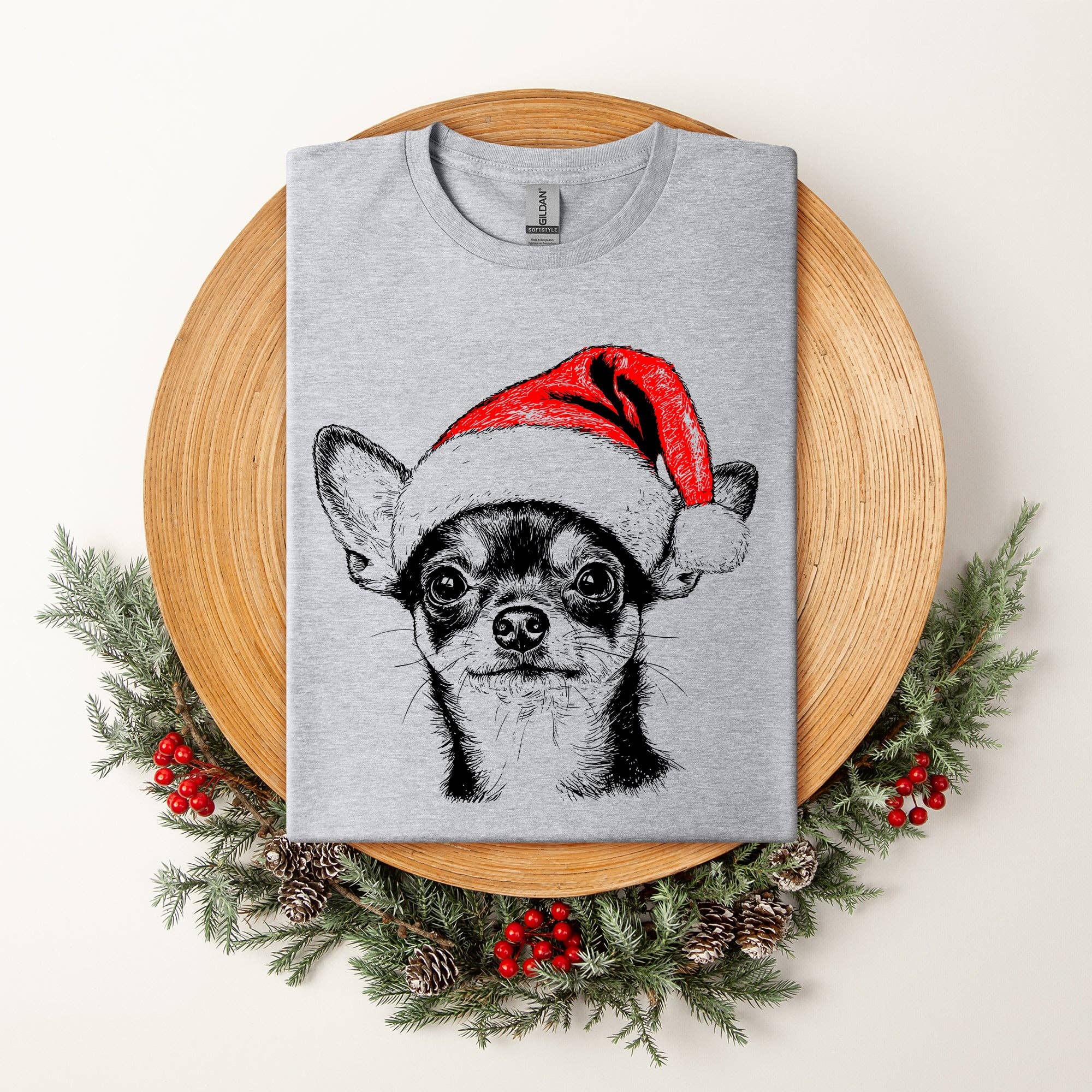 Chihuahua, Santa, Dog, Christmas, Dog Lover, Pet T-Shirt Hoodie, Sweatshirt | PodTeesHub.com