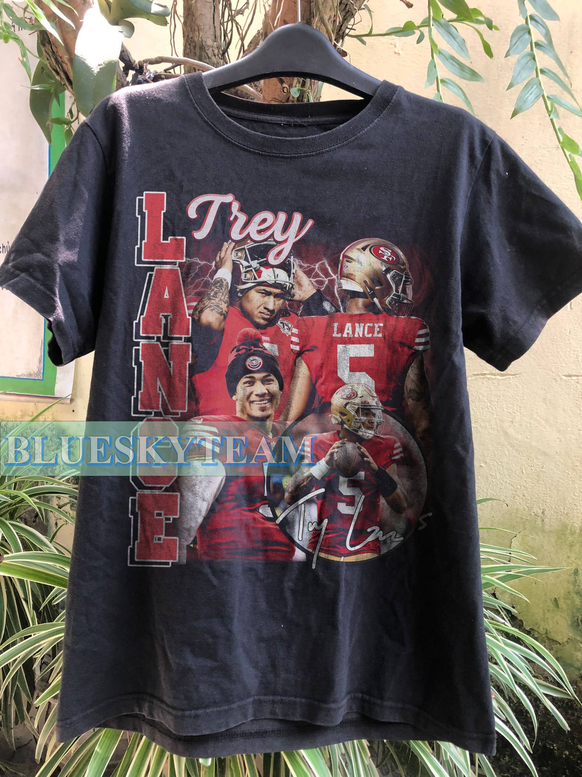 Vintage 90s Trey Lance Graphic T-Shirt Retro Football Gift T Hoodie, Sweatshirt | PodTeesHub.com