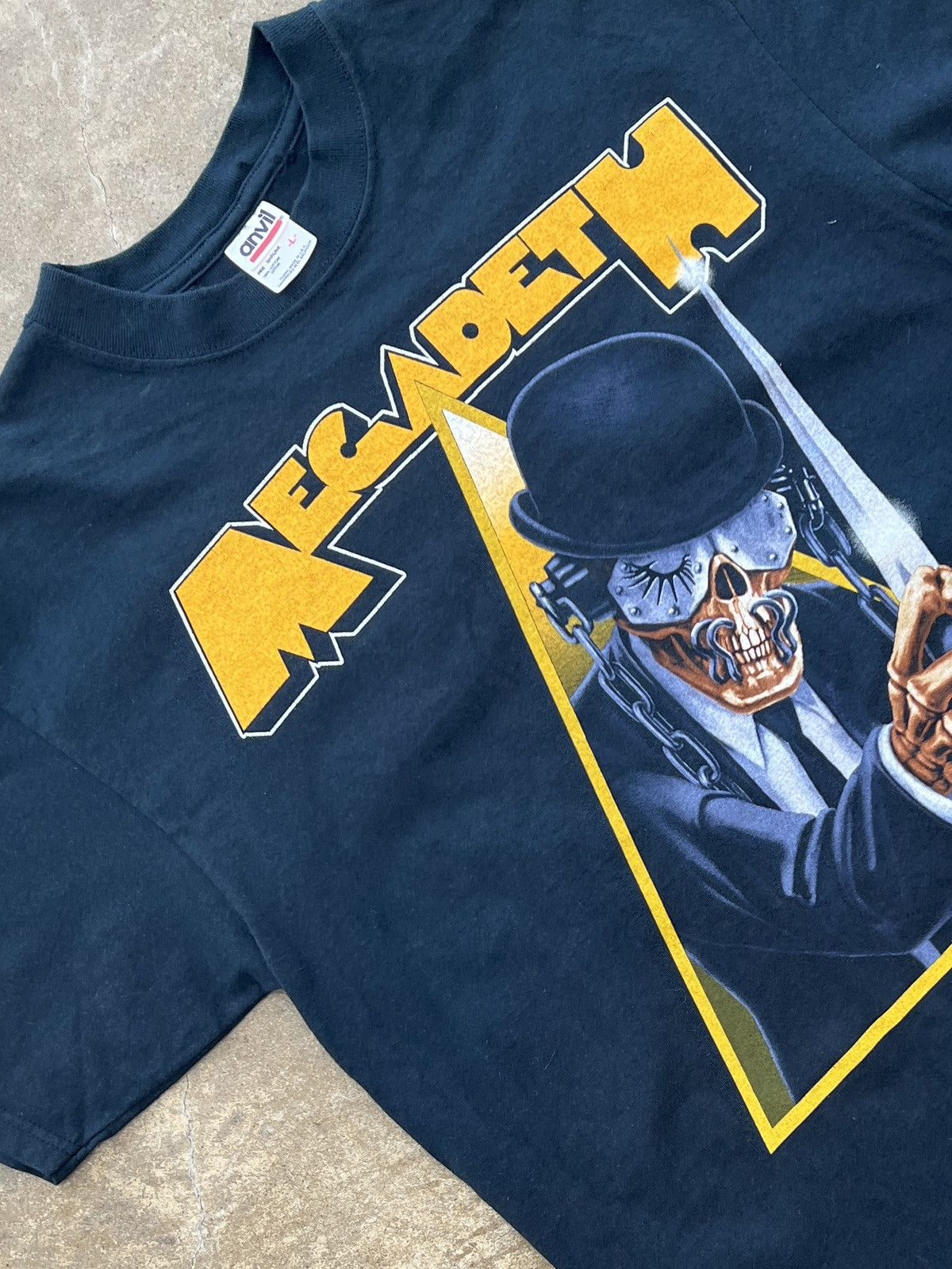 Band Tees Vintage 2001 Megadeth Clockwork Orange Band Tee Large Hoodie, Sweatshirt | PodTeesHub.com