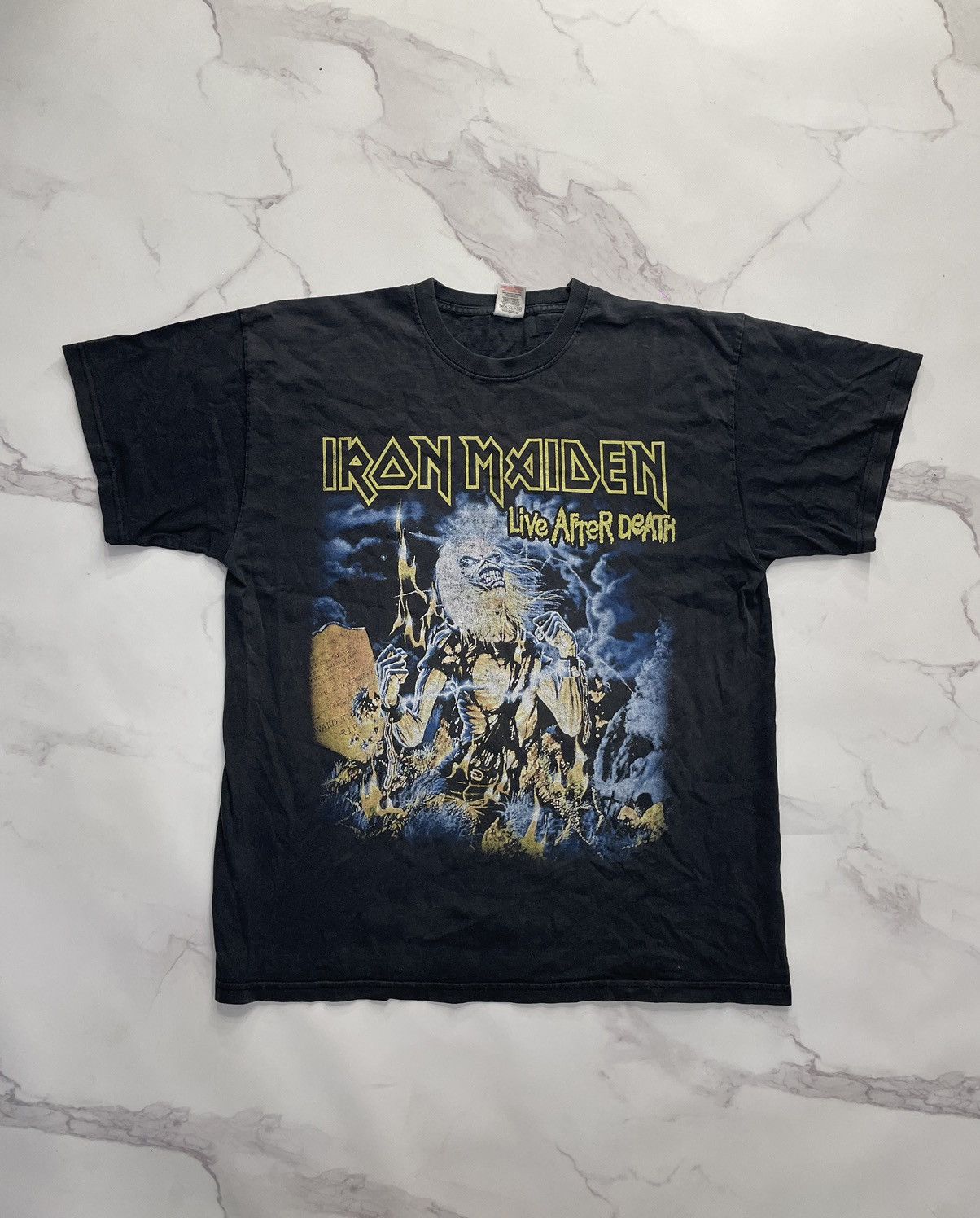 Iron Maiden X Vintage 90s Faded Iron Maiden Live After Death Album Tee Shirt Hoodie, Sweatshirt | PodTeesHub.com
