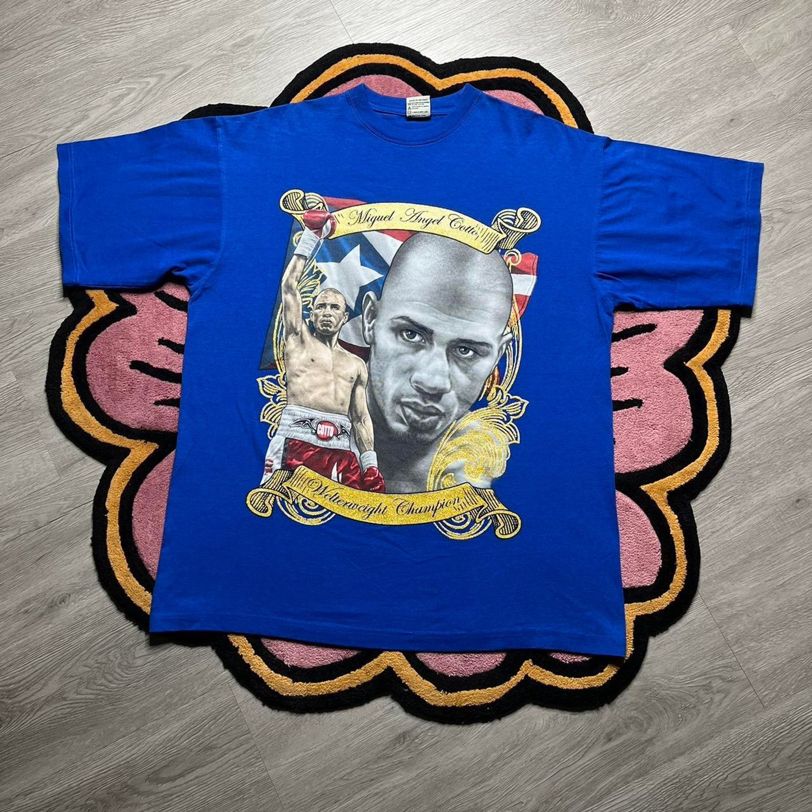 Vintage Miquel Angel Cotto Welterweight Champ Boxing T Shirt Hoodie, Sweatshirt | PodTeesHub.com