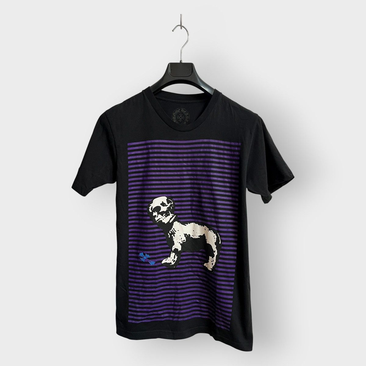Chrome Hearts Steal 2010s Chrome Hearts Foti Dog Blue Cross Logo M T-Shirts, Hoodie, Sweatshirt
