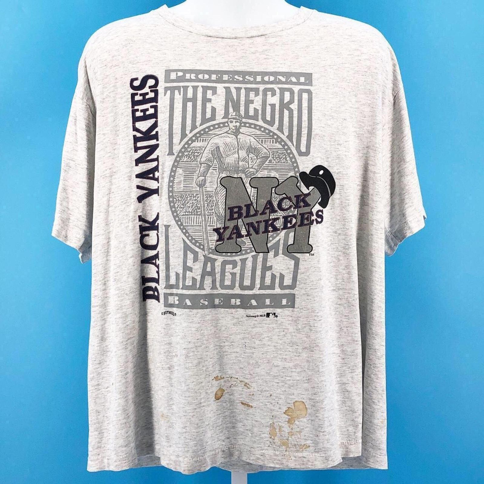 Vintage 90s Black Yankees Negro Leagues Baseball Tshirt Vintage Hoodie, Sweatshirt | PodTeesHub.com