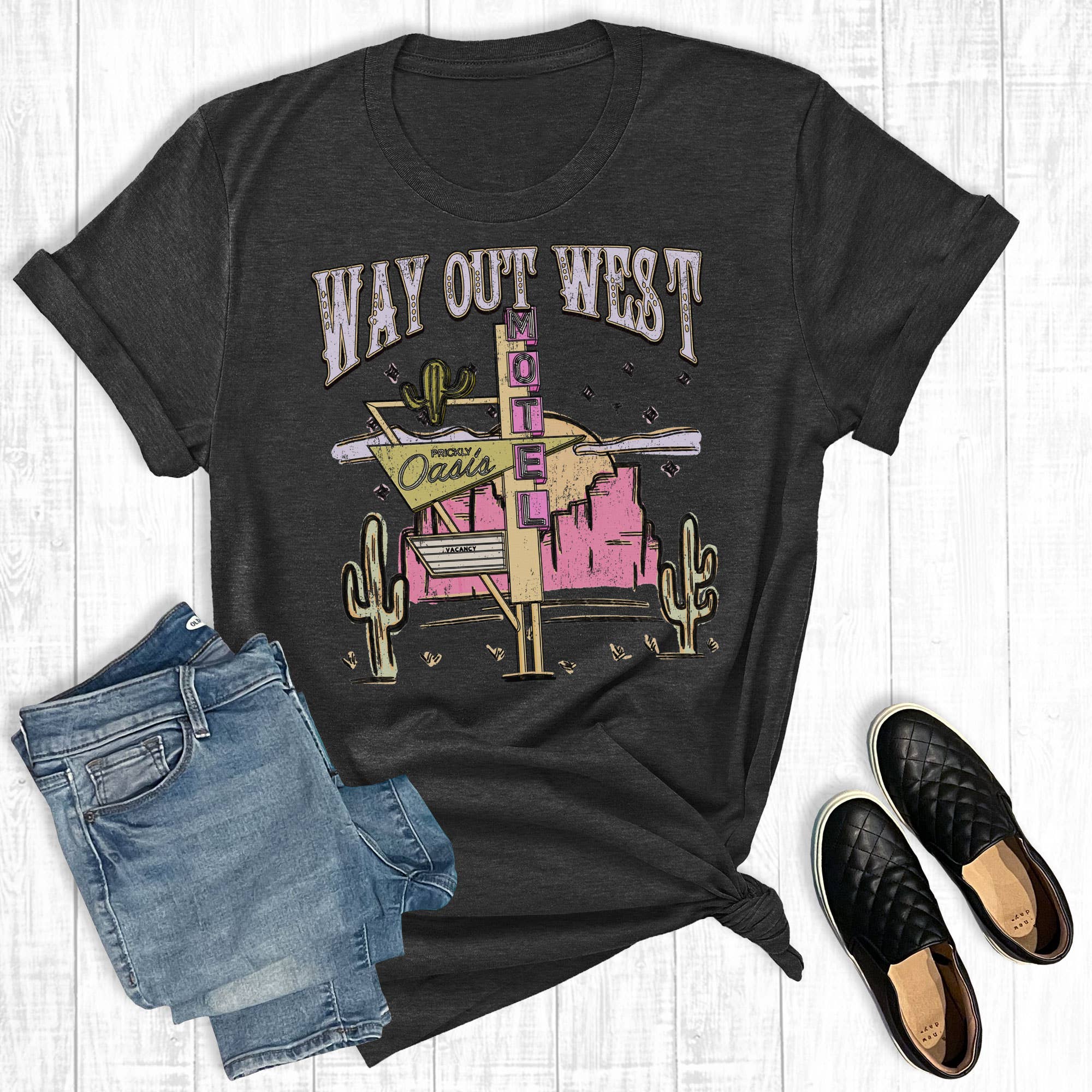 Western Way Out West Graphic Tee Hoodie, Sweatshirt | PodTeesHub.com