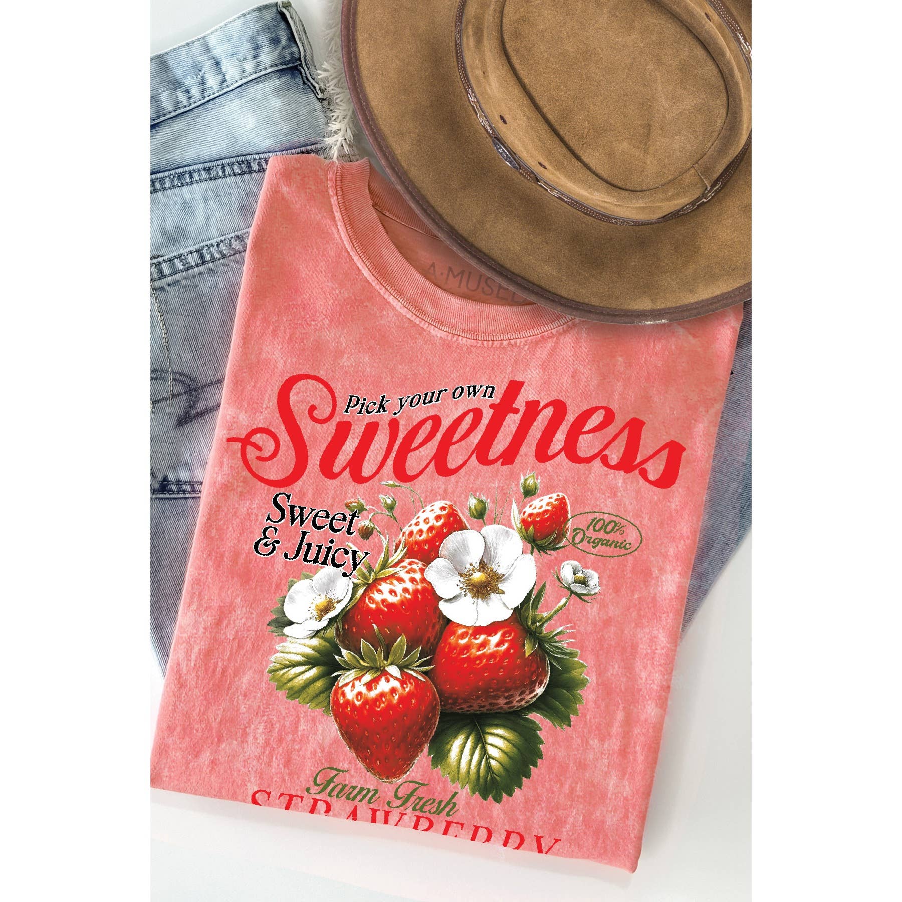 Farm Fresh Strawberries - Mineral Wash T Shirt Hoodie, Sweatshirt | PodTeesHub.com