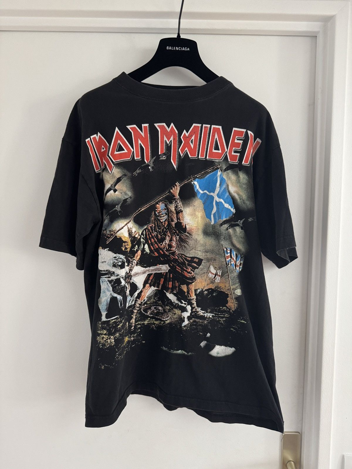 Iron Maiden Rare 90s Vintage 1998 Iron Maiden Metal The Clansman Tee Hoodie, Sweatshirt | PodTeesHub.com