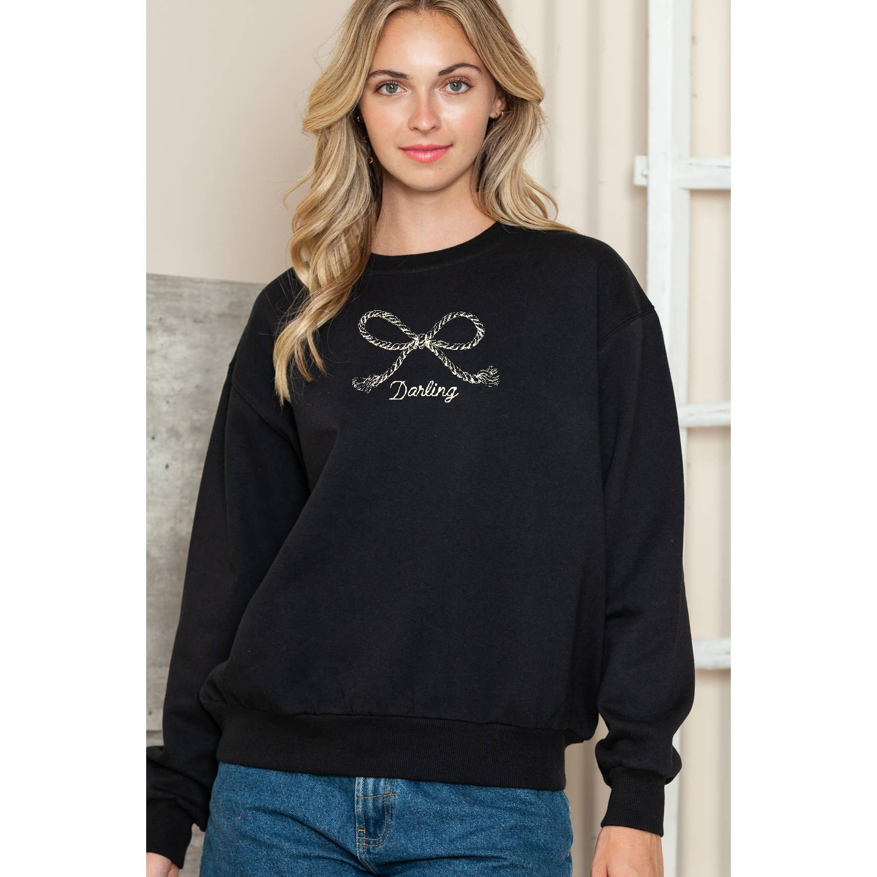 Bow Darling - Crewneck Sweatshirt T-Shirts, Hoodie | PodTeesHub.com