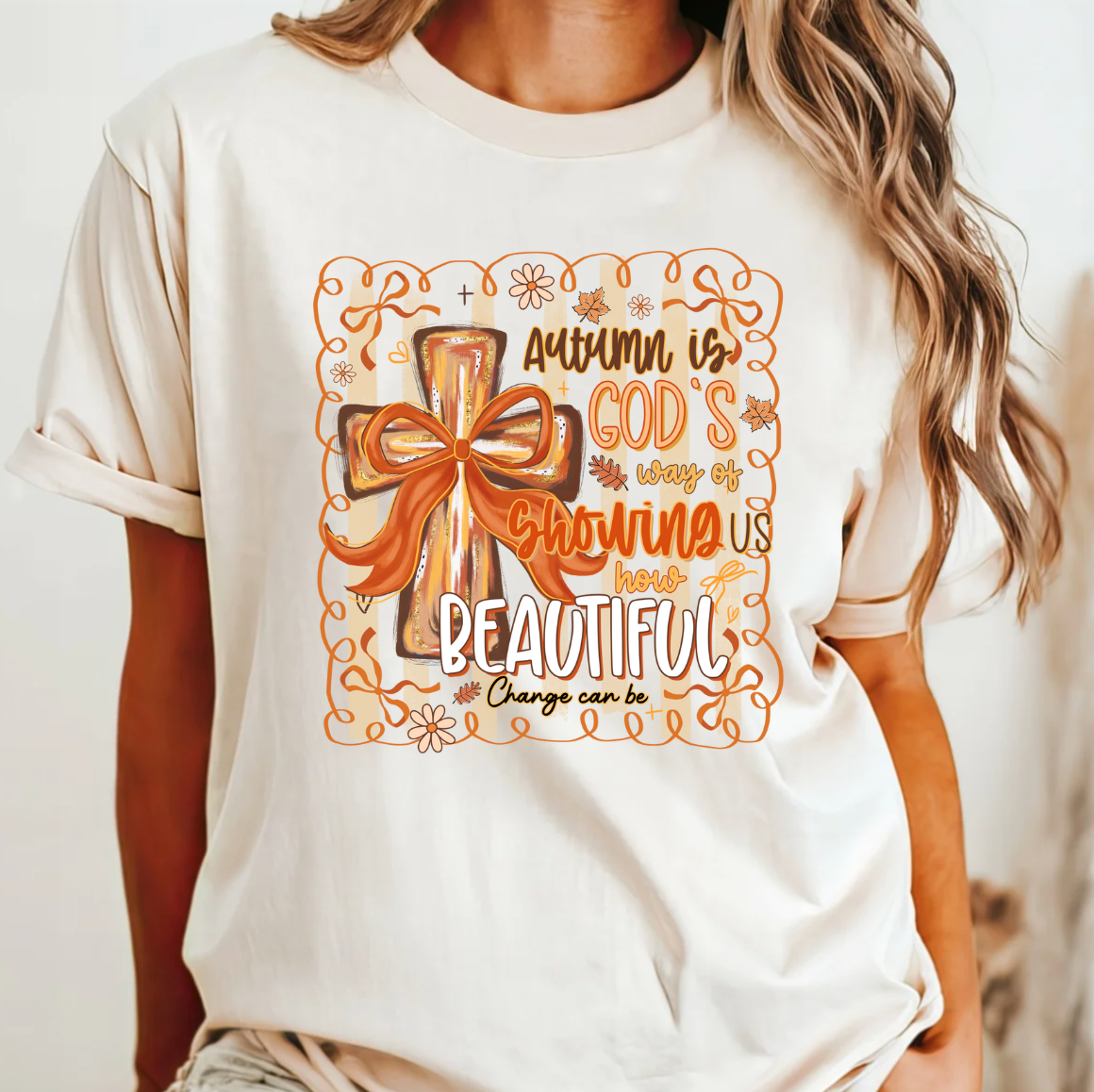 Cross Autumn Tee Hoodie, Sweatshirt | PodTeesHub.com