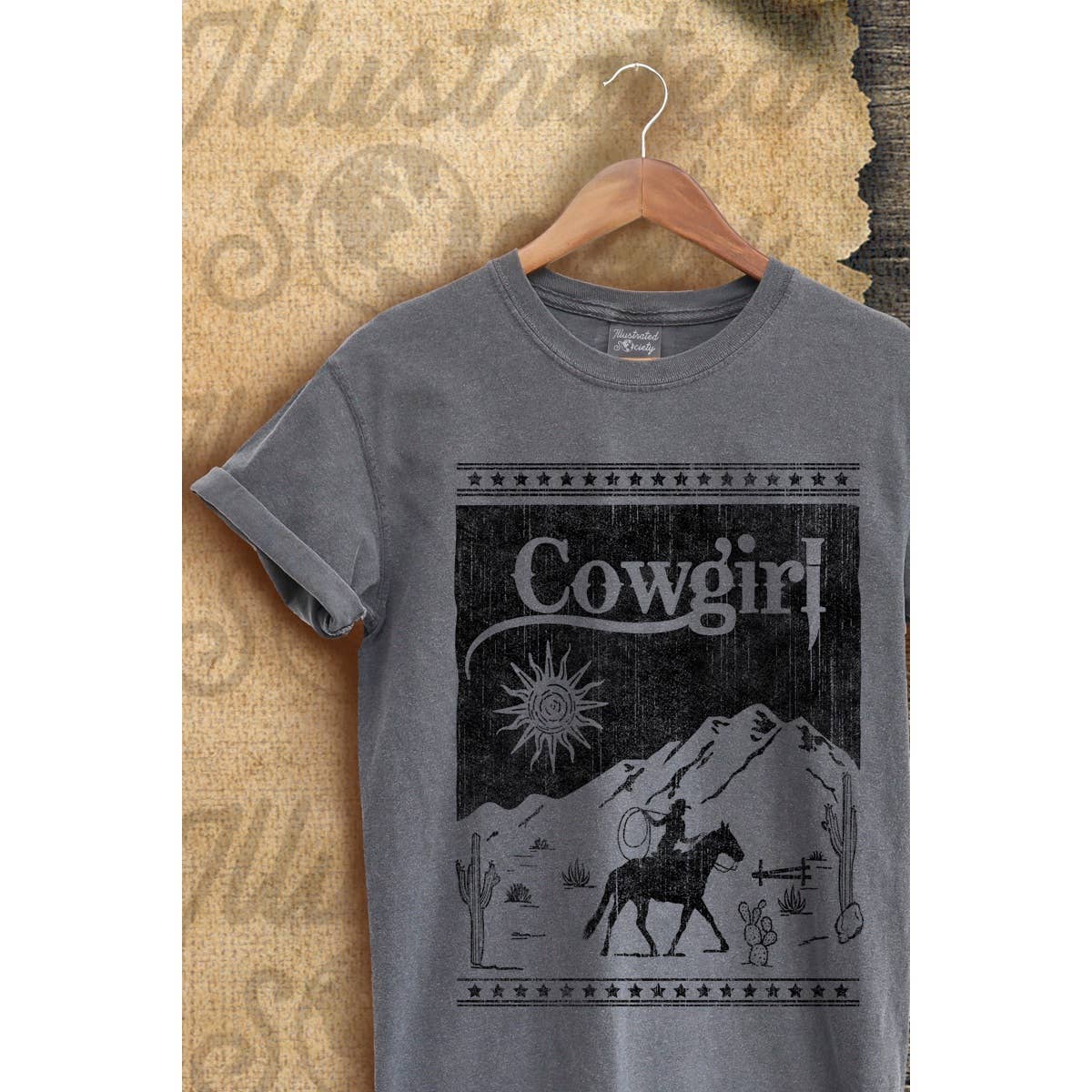 Cow Girl Vintage  Graphic  Tee Hoodie, Sweatshirt | PodTeesHub.com