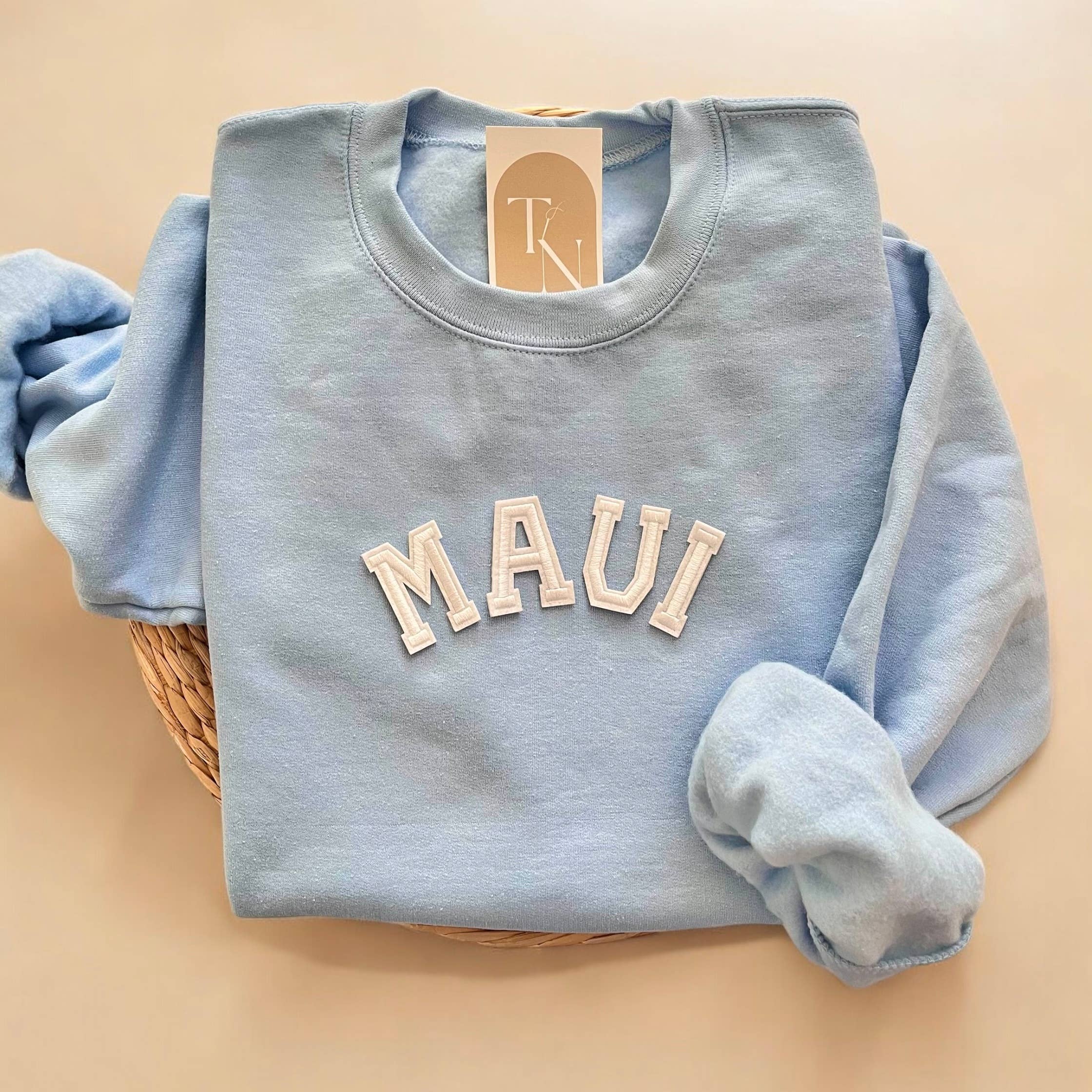 Maui Crewneck Sweatshirt, Summer Sweatshirt T-Shirts, Hoodie | PodTeesHub.com