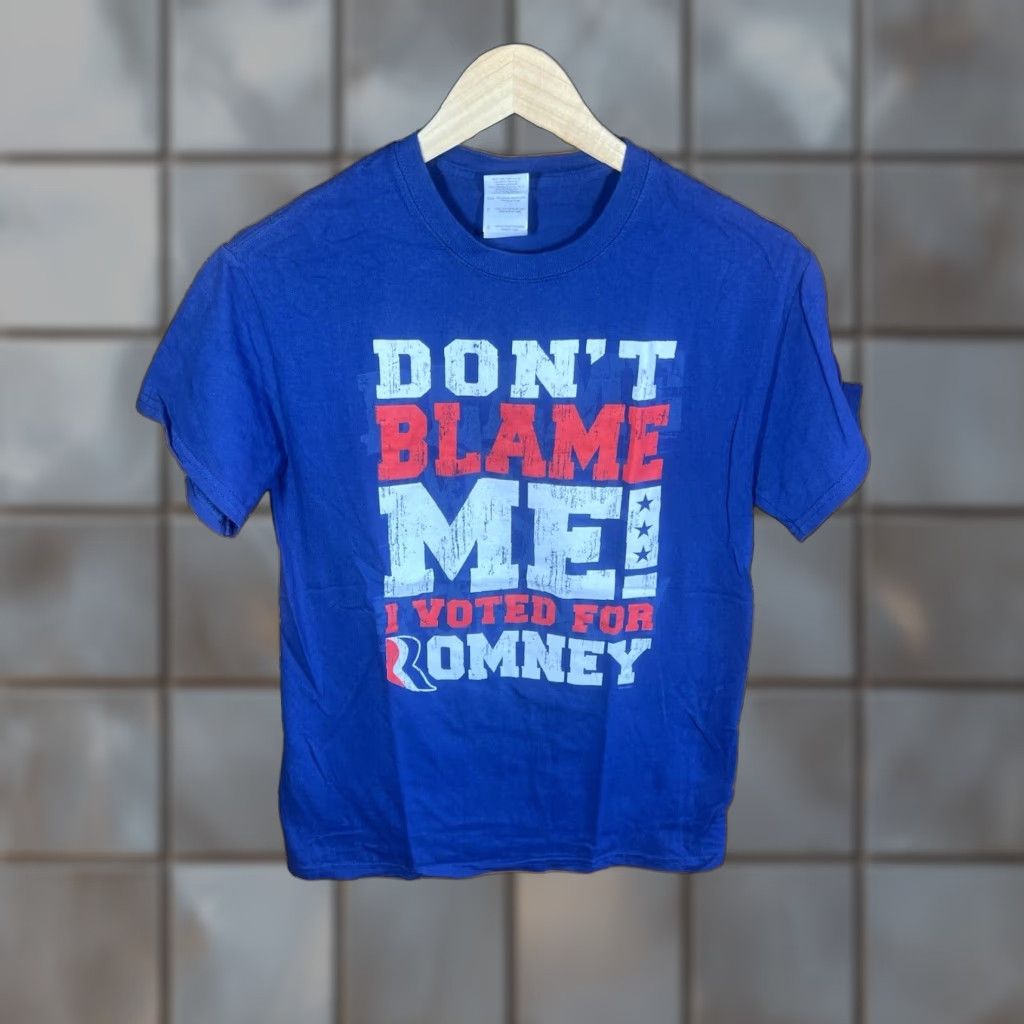 Gildan Don T Blame Me I Voted Mitt Romney President T Shirt Blue Gildan Size S Short Sleeve Crew Nec Hoodie, Sweatshirt