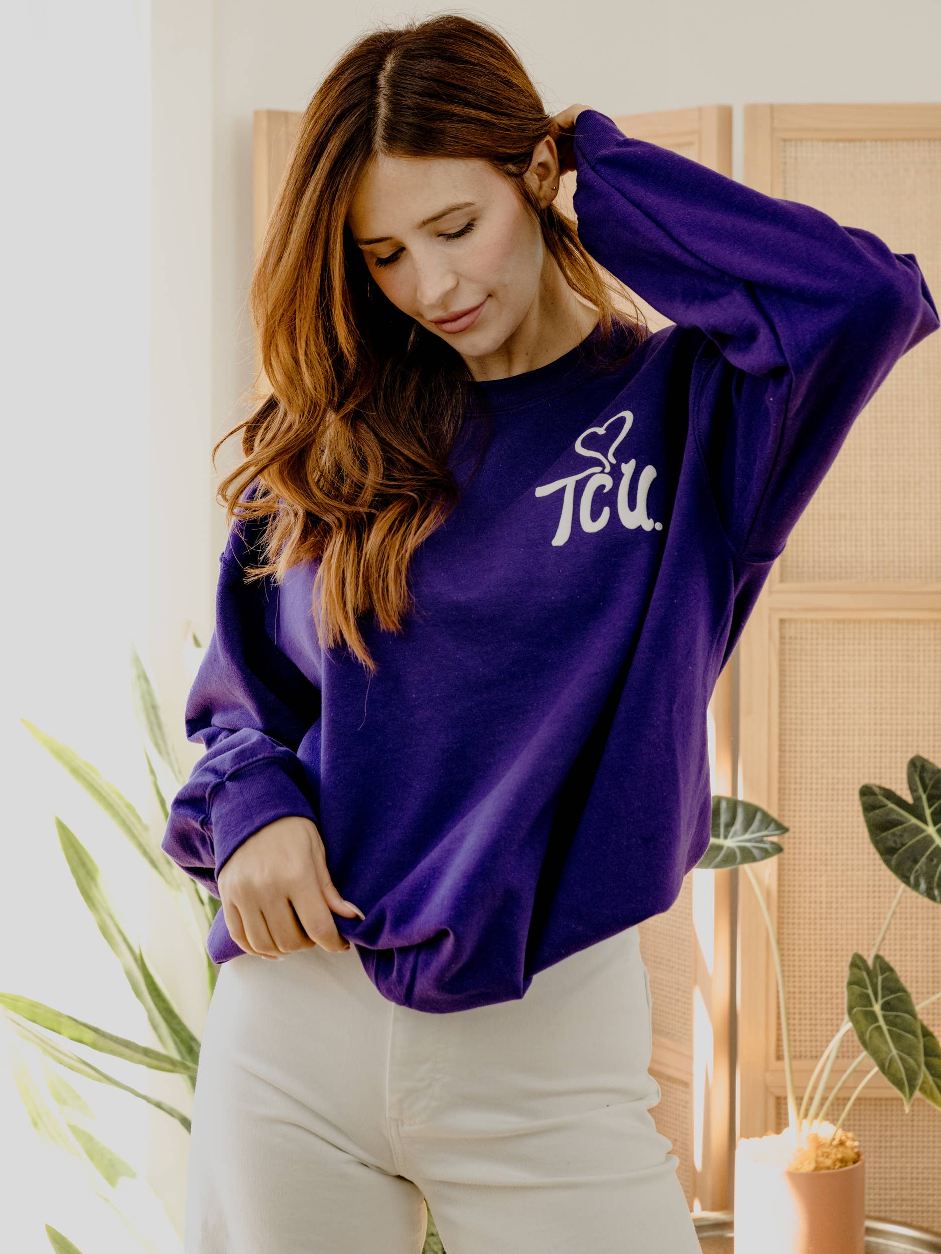 Tcu Horned Frogs Lyric Puff Ink Purple Sweatshirt T-Shirts, Hoodie | PodTeesHub.com
