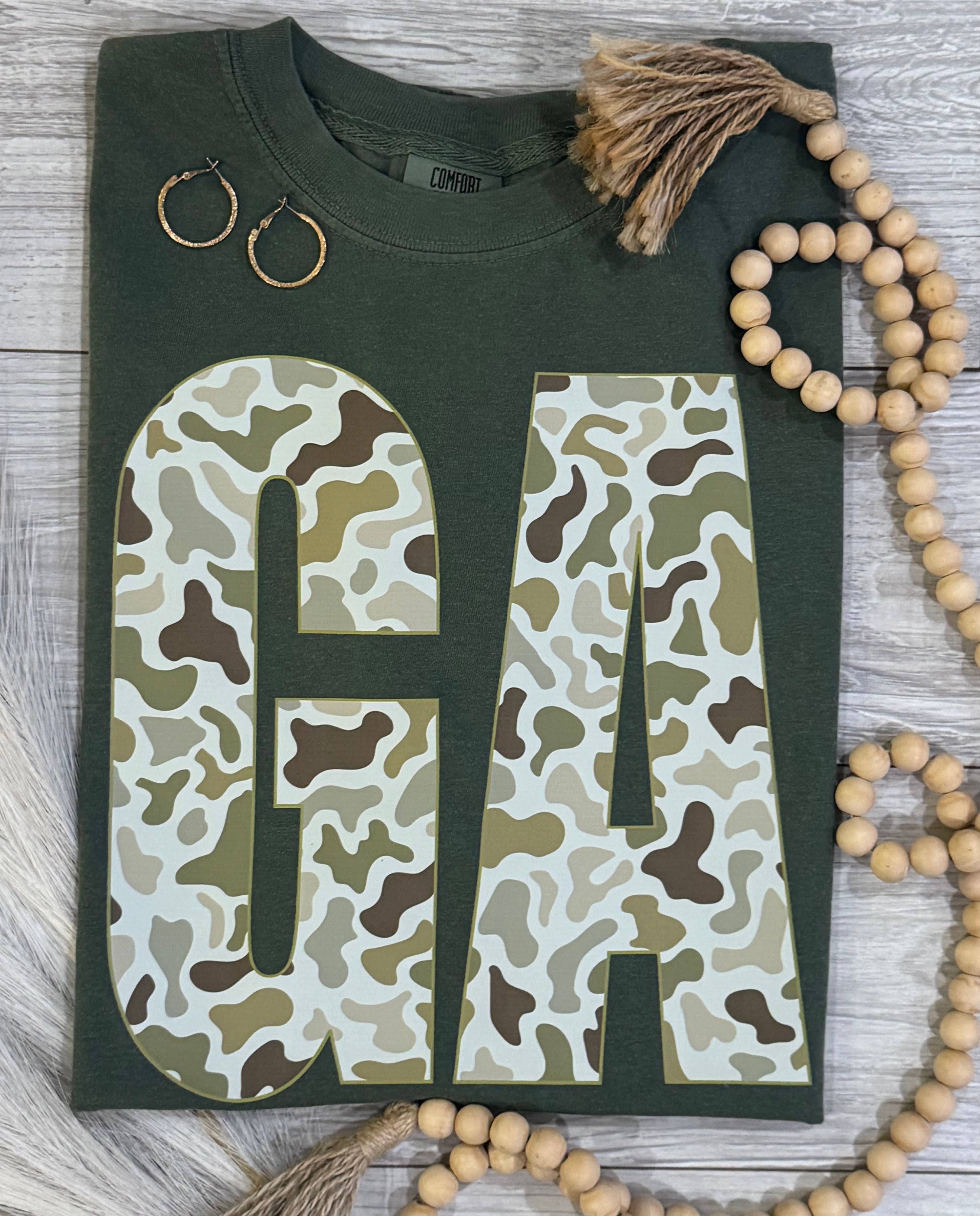 Ga Camo State Tee Hoodie, Sweatshirt | PodTeesHub.com