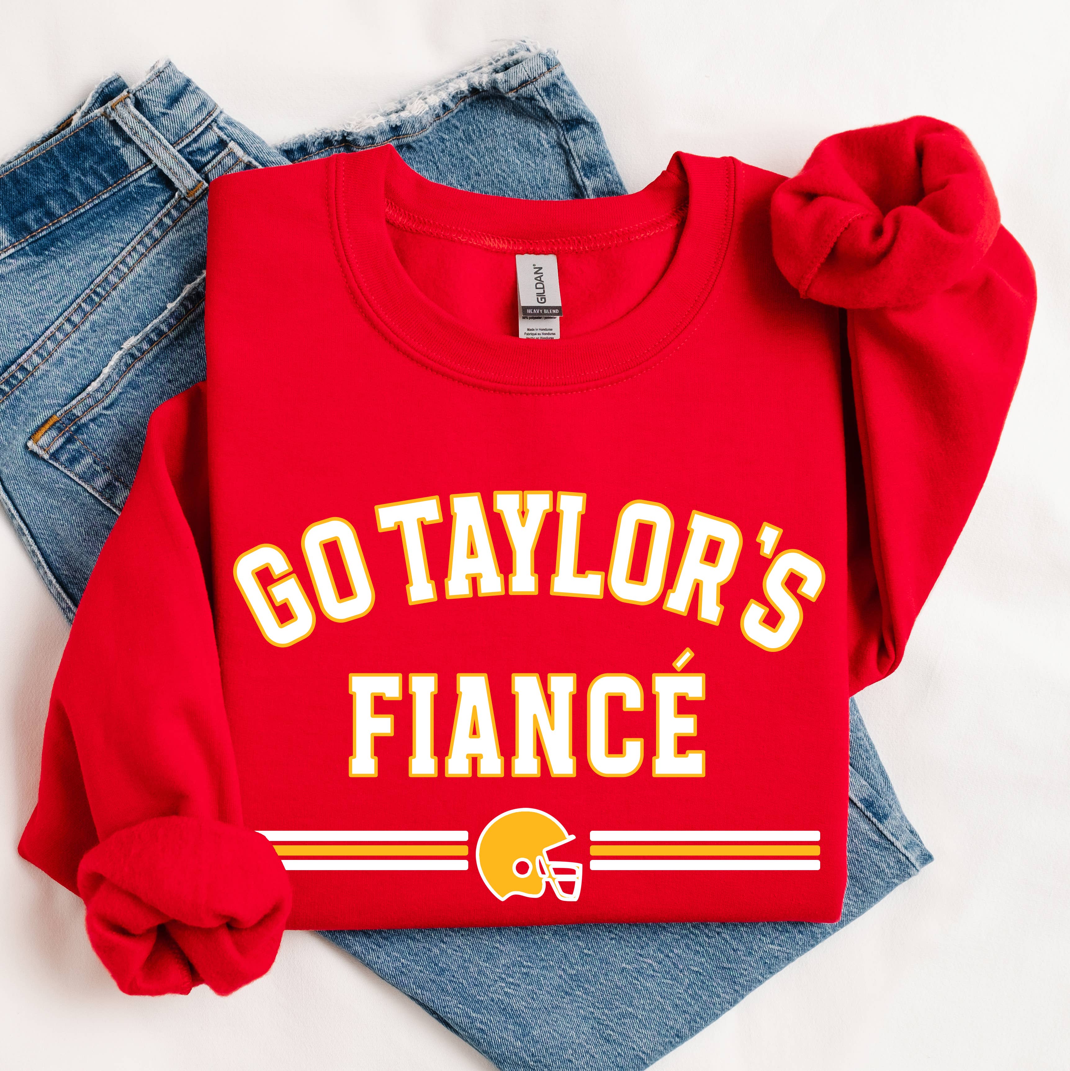 Football Game Day Sweatshirt Go Taylor's Fiance Sweatshirt T-Shirts, Hoodie | PodTeesHub.com
