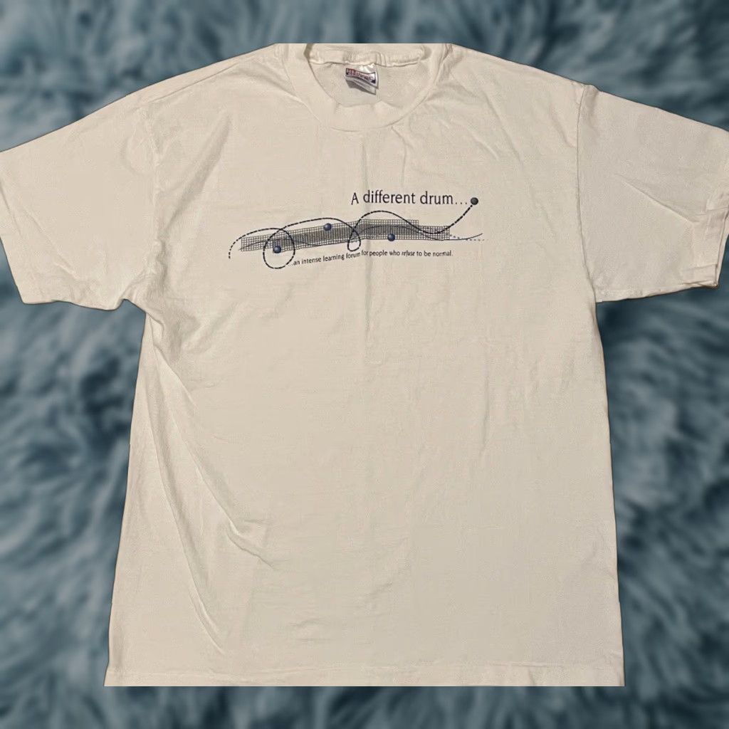 Vintage A Different Drum Shirt L White 90s Synth Pop Concert Band Music Festival Rock Punk 9 Hoodie, Sweatshirt