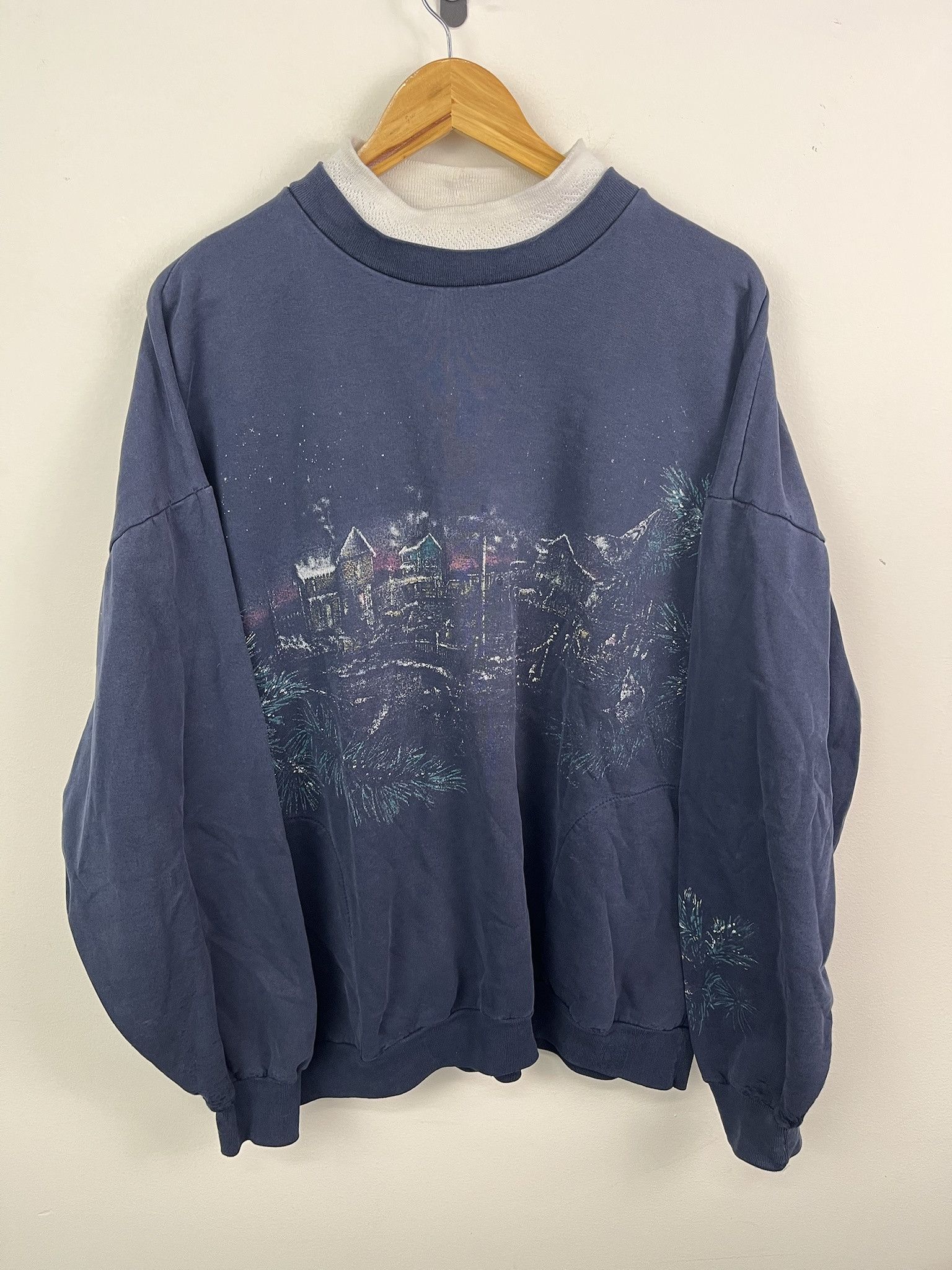 Vintage 90 S Scenic Nature Double Sided Pullover Double Layer Crewneck T-Shirts, Hoodie, Sweatshirt | PodTeesHub.com