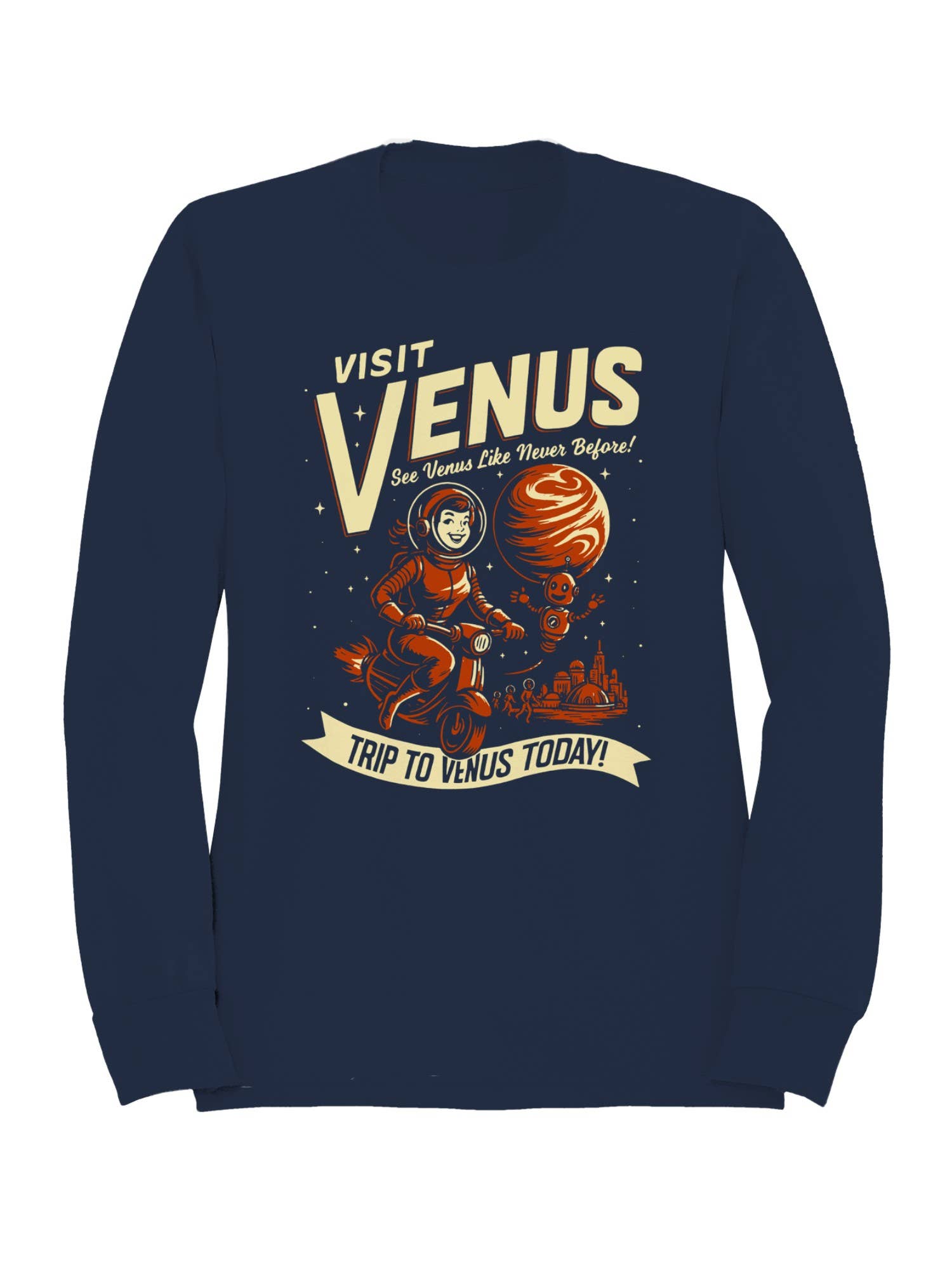 Visit Venus Adventure Poster Women's Sweatshirt T-Shirts, Hoodie | PodTeesHub.com