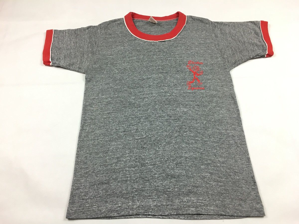 Vintage 90s Electric Square Ringer Rayon 12 Printed Tee T Shirt Hoodie, Sweatshirt | PodTeesHub.com