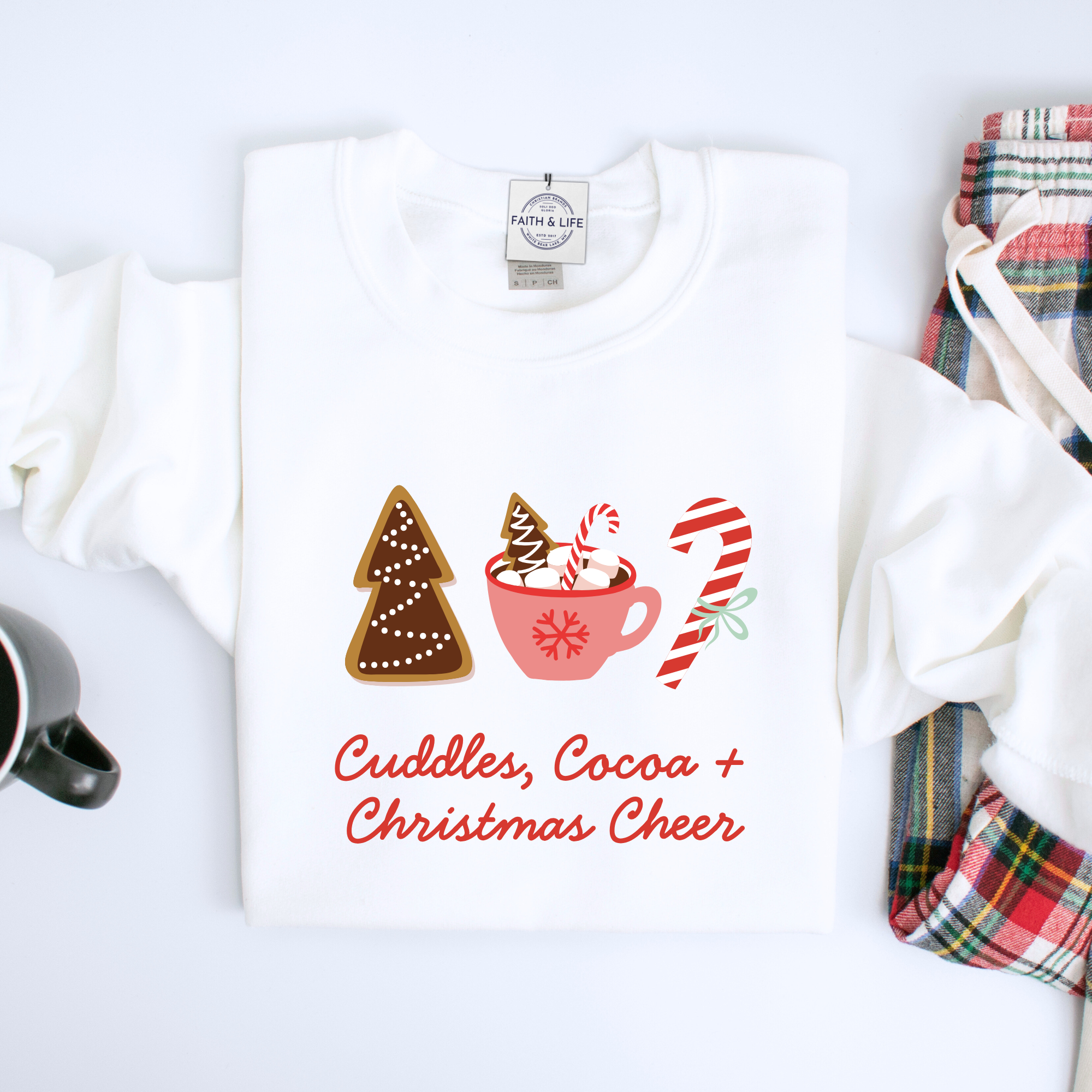 Cuddles Cocoa and Christmas Cheer Sweatshirt T-Shirts, Hoodie | PodTeesHub.com