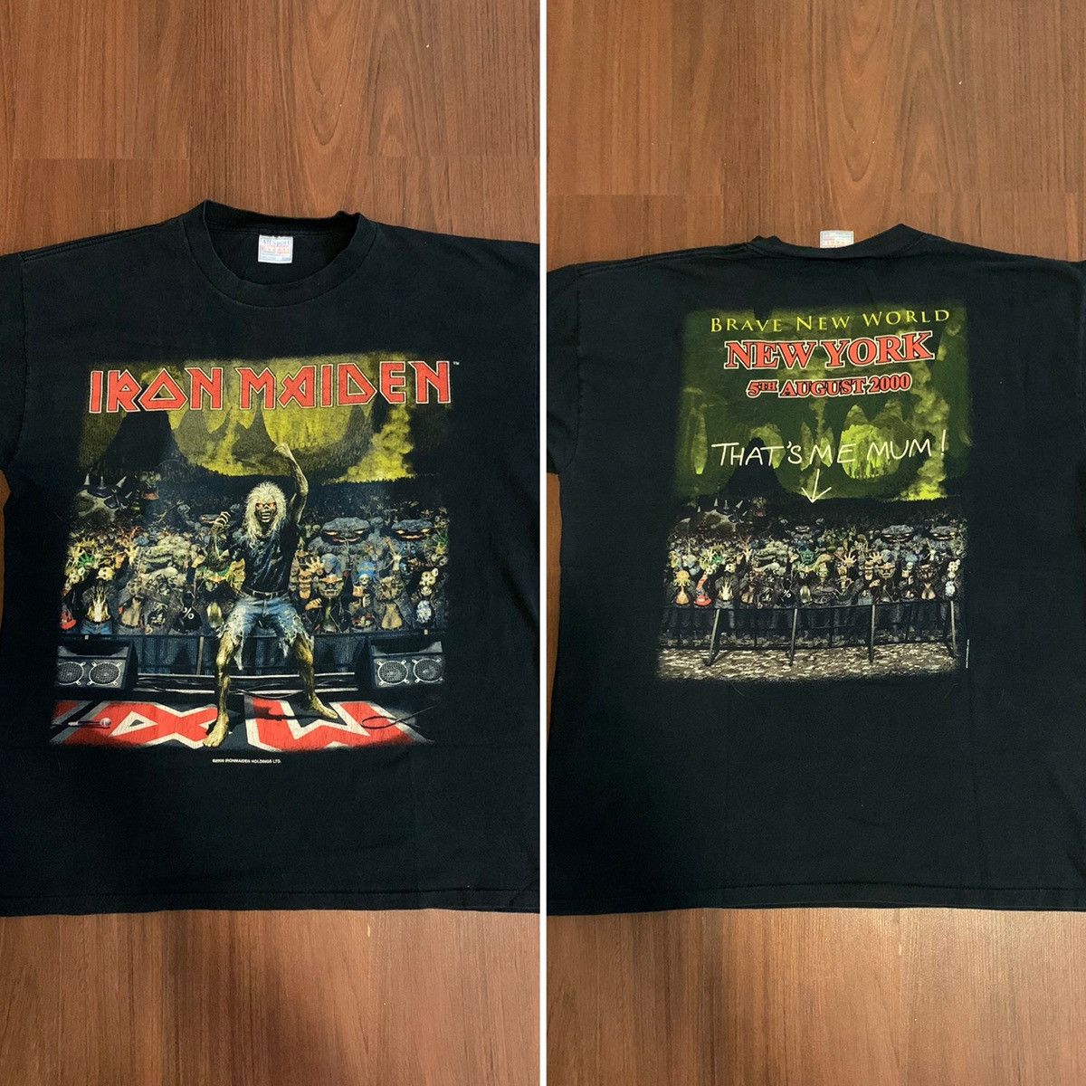 Iron Maiden X Vintage Vintage Iron Maiden Brave New World Tour Shirt Size Xl Hoodie, Sweatshirt | PodTeesHub.com