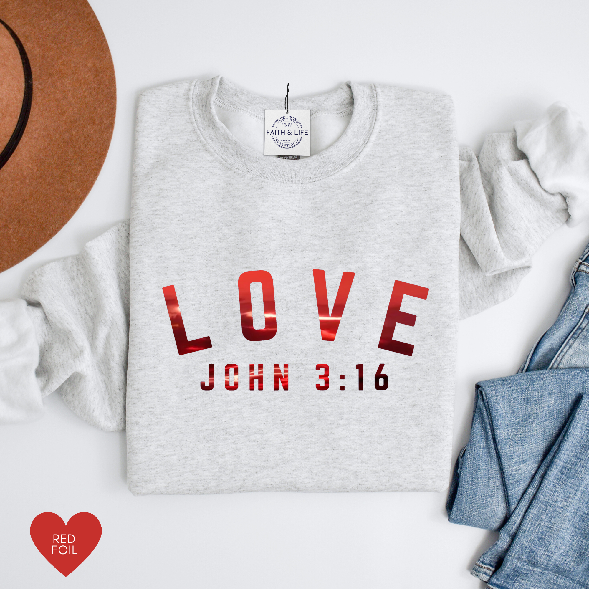 Love John 3:16 Valentines Day Christian Sweatshirt T-Shirts, Hoodie | PodTeesHub.com
