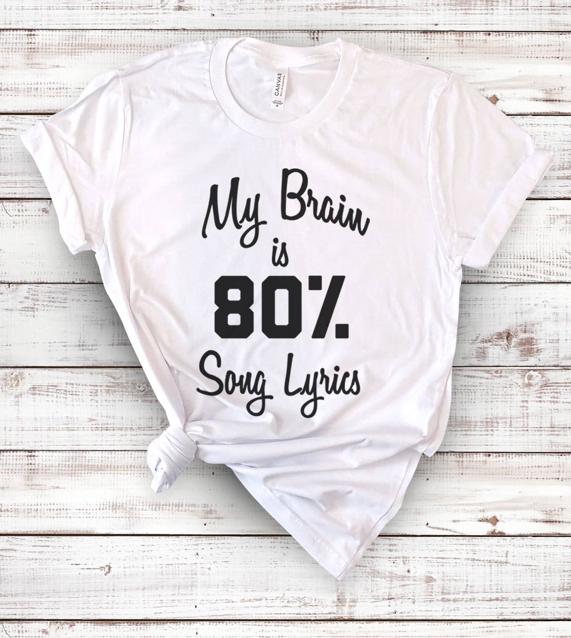 My Brain Is 80% Song Lyrics - Funny Sassy Nerd Cute T-Shirt Hoodie, Sweatshirt | PodTeesHub.com