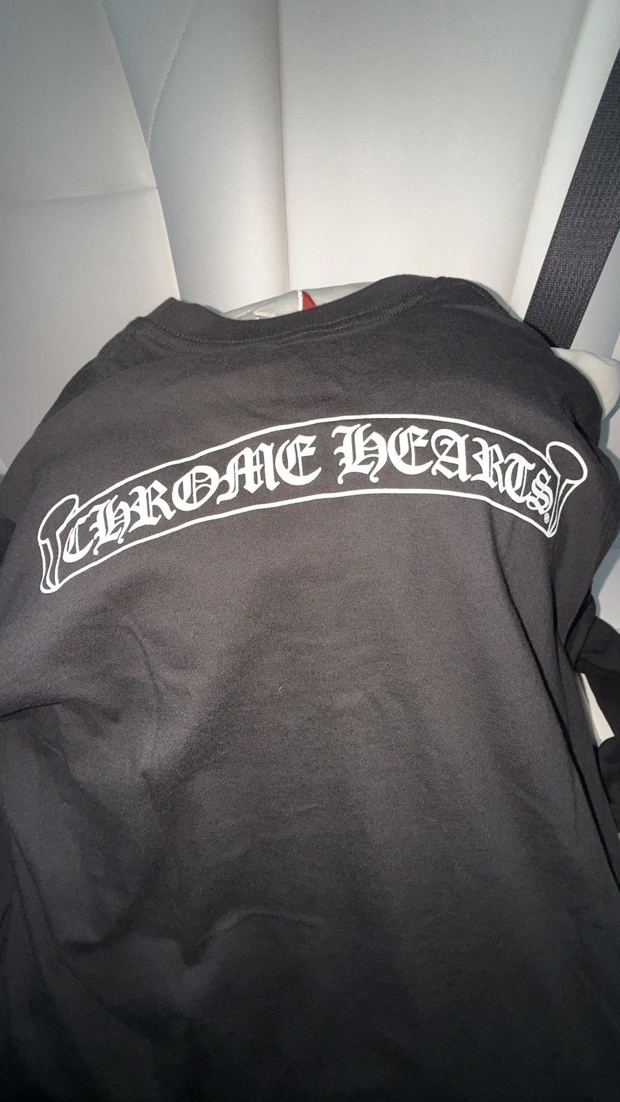 Hearts Chrome Hearts Long Sleeve Scroll T Shirt Hoodie, Sweatshirt | PodTeesHub.com