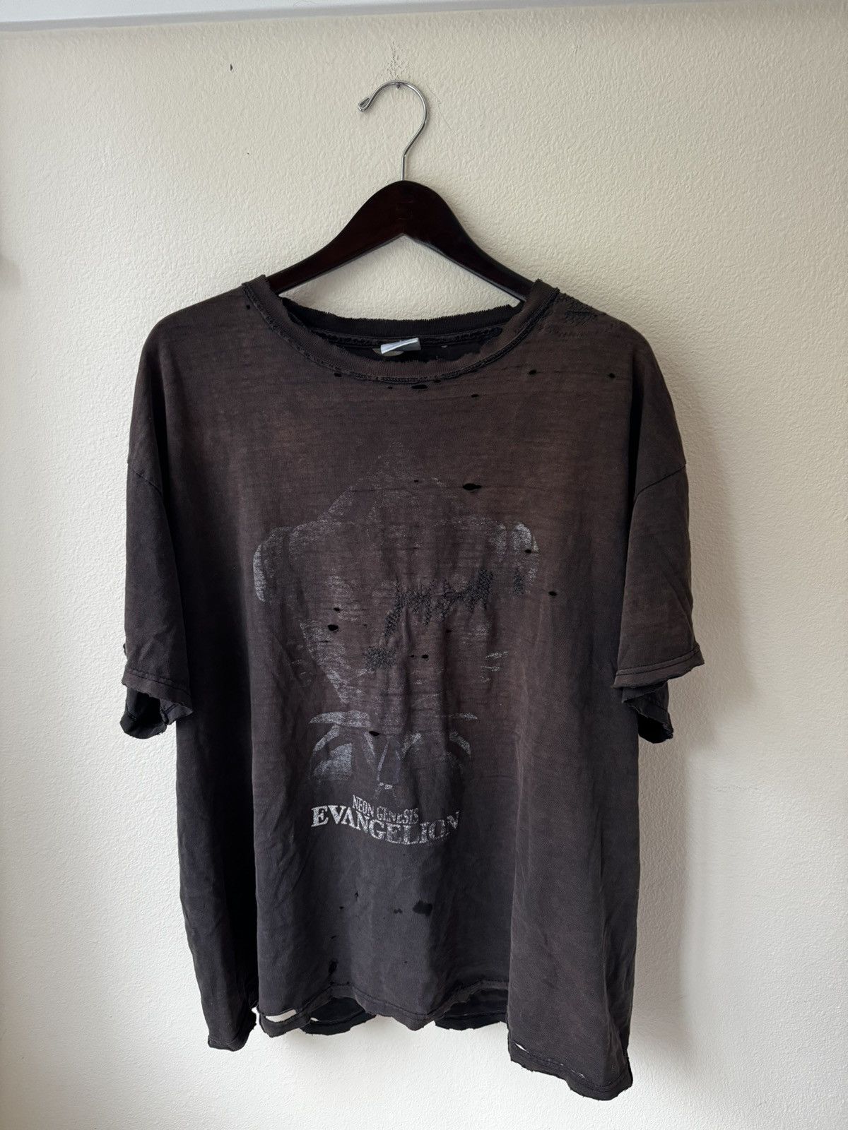 Vintage Evangelion 90s Thrashed Tee Hoodie, Sweatshirt | PodTeesHub.com