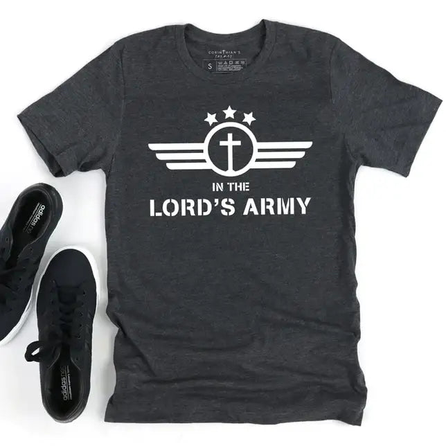 In the Lord's Army Graphic Tee Shirt Hoodie, Sweatshirt | PodTeesHub.com