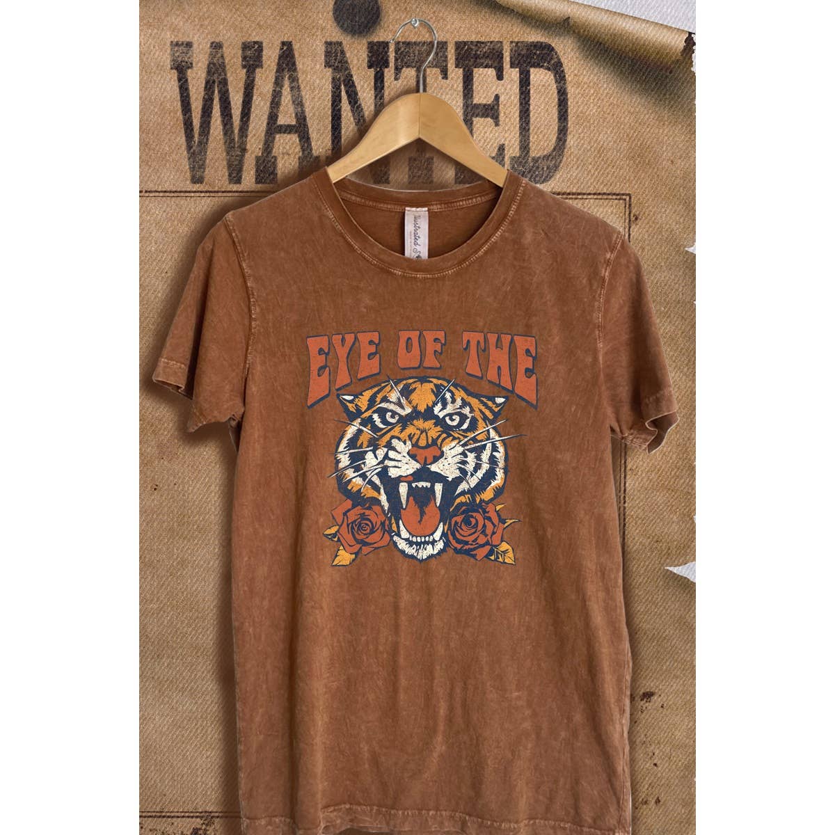 Eye of the Tiger Mineral Wash Vintage Graphic  Tee Hoodie, Sweatshirt | PodTeesHub.com